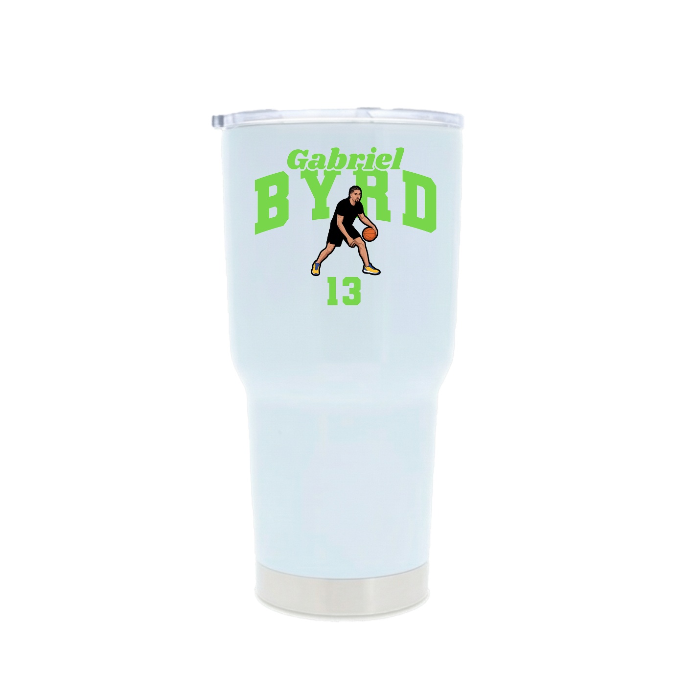 30oz Stainless Steel Tumbler — Signature Arch in White