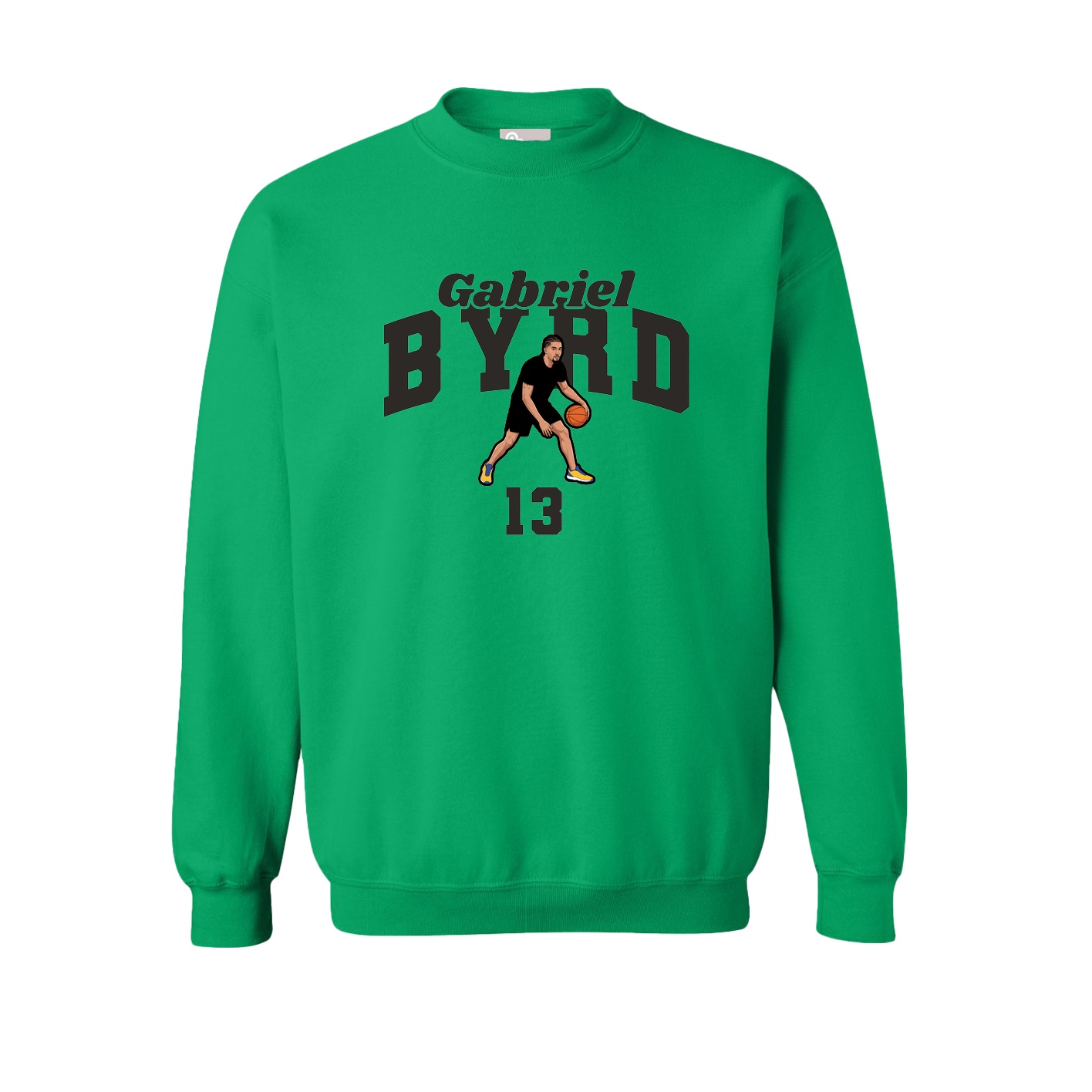 Fleece Crew — Signature Arch in Green