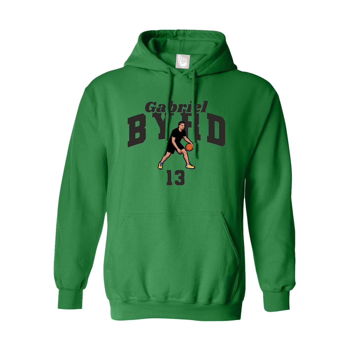 Youth Hoodie — Signature Arch in Green