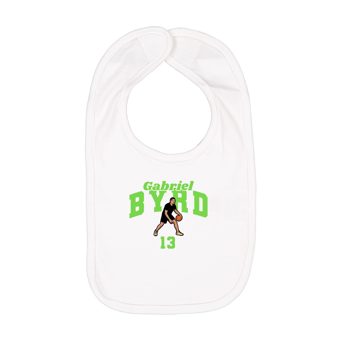 Infant Bib — Signature Arch in White