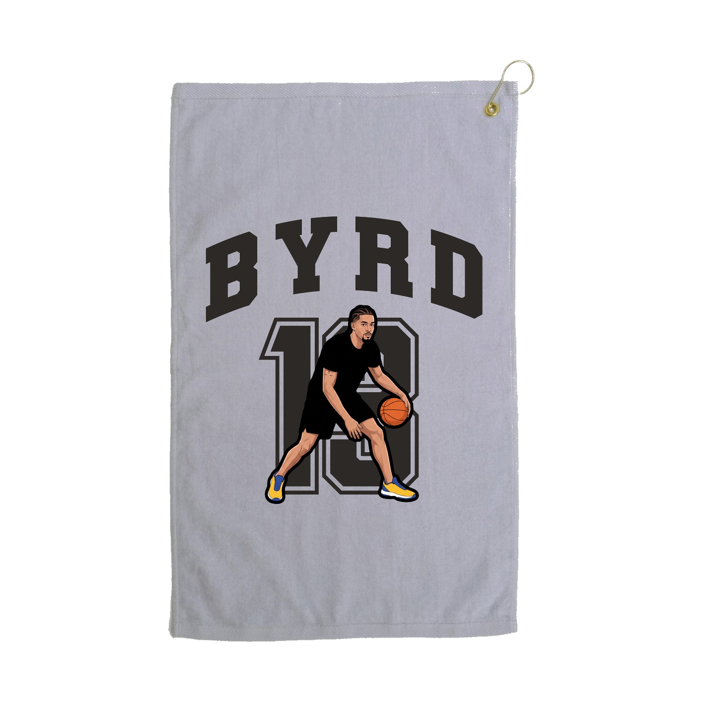 Golf Towel — Number in Grey