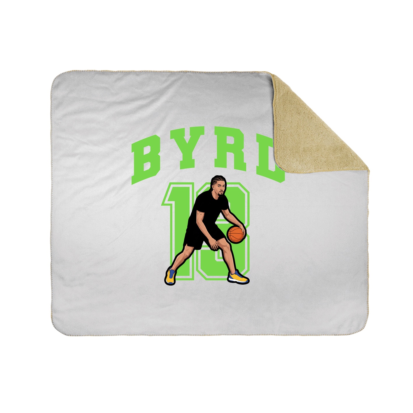 Throw Blanket — Number in White