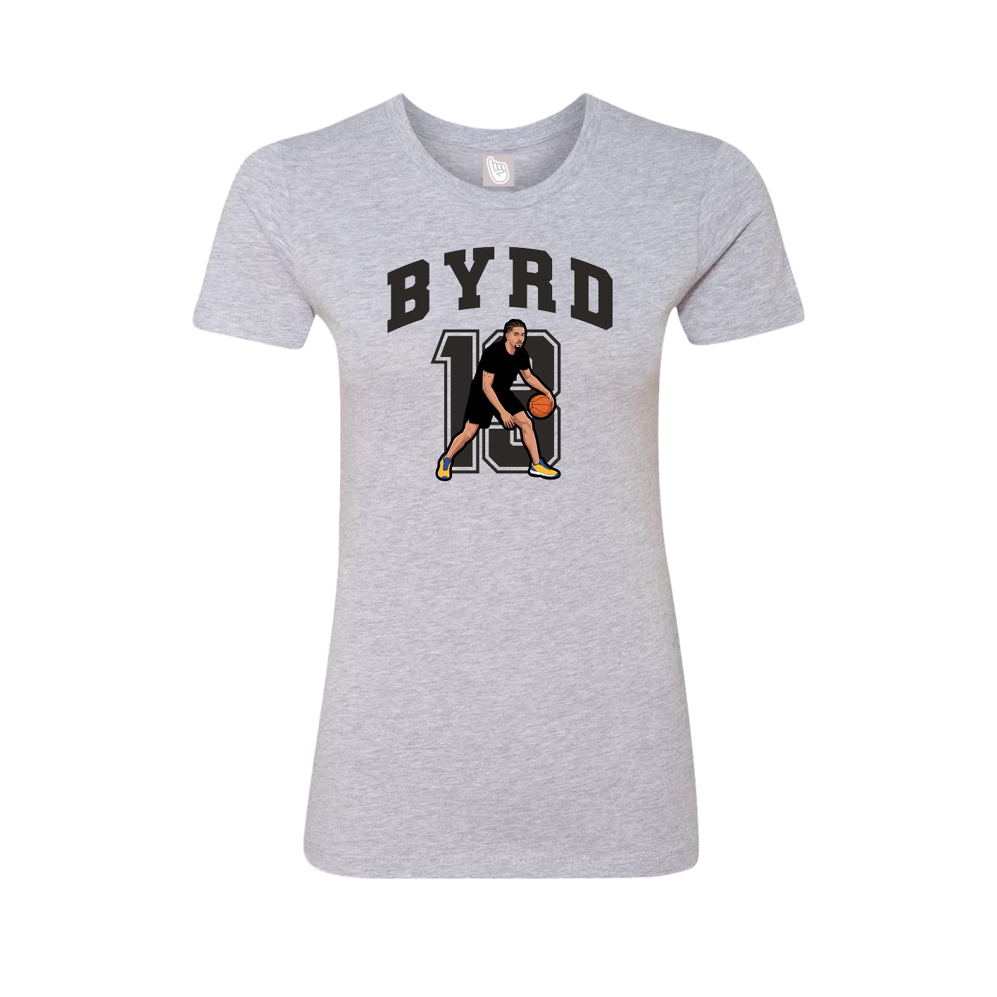 Fitted Women's Tee — Number in Grey