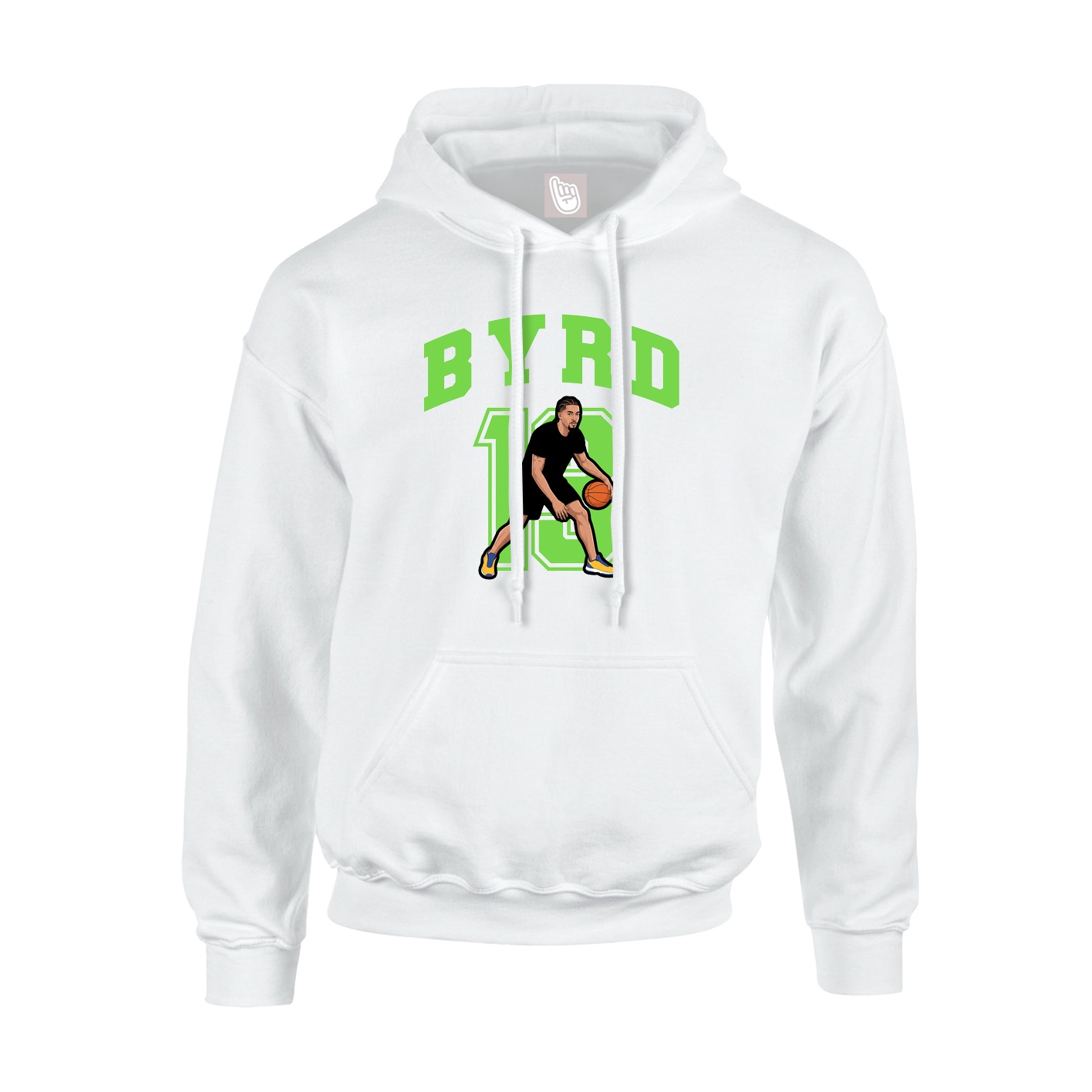 Youth Hoodie — Number in White