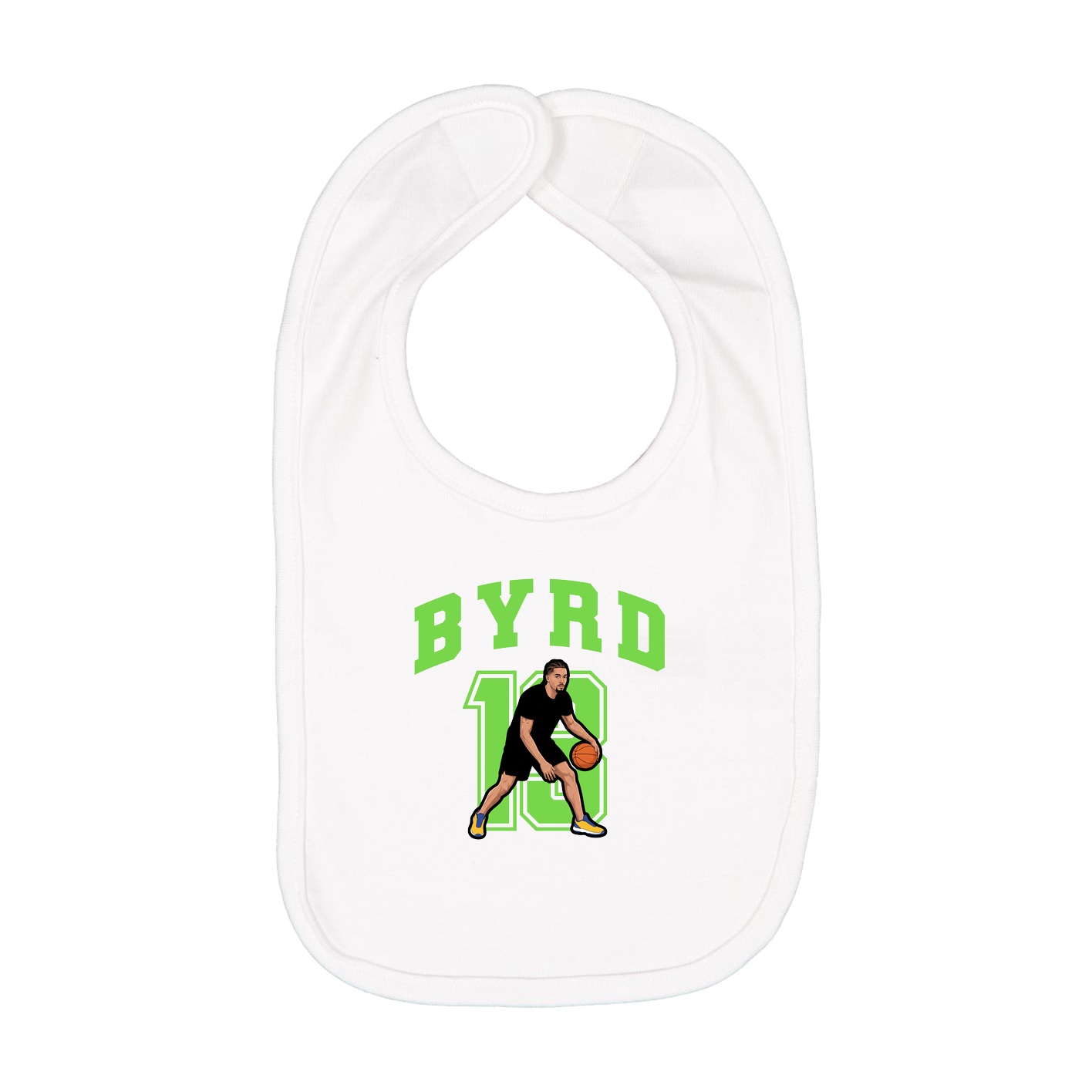 Infant Bib — Number in White