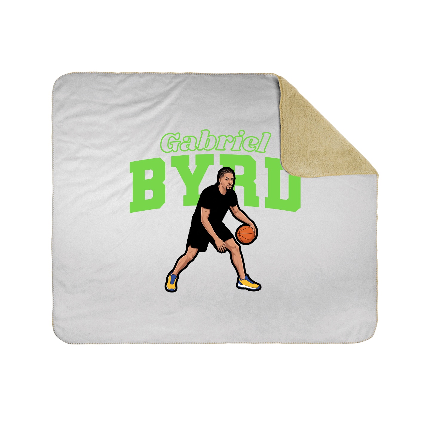 Throw Blanket — Name Arch in White