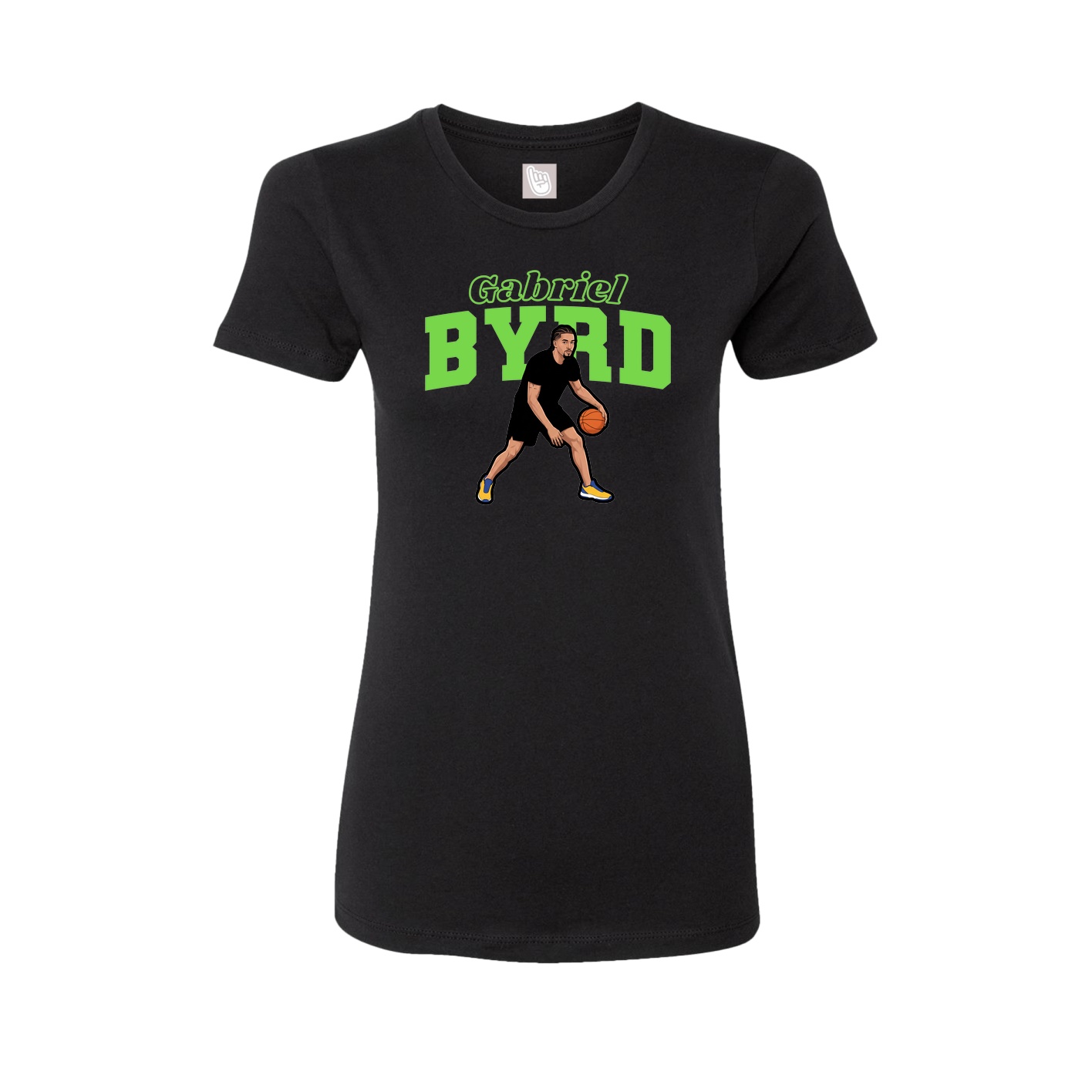 Fitted Women's Tee — Name Arch in Black