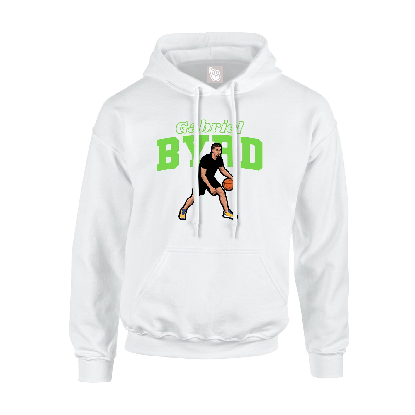 Hoodie — Name Arch in White