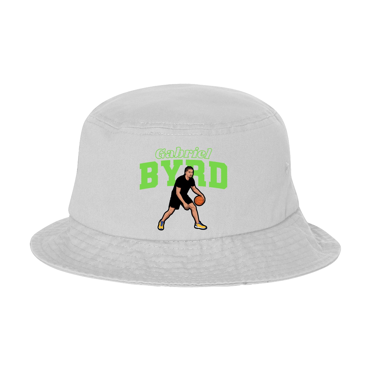 Bucket Cap — Name Arch in White