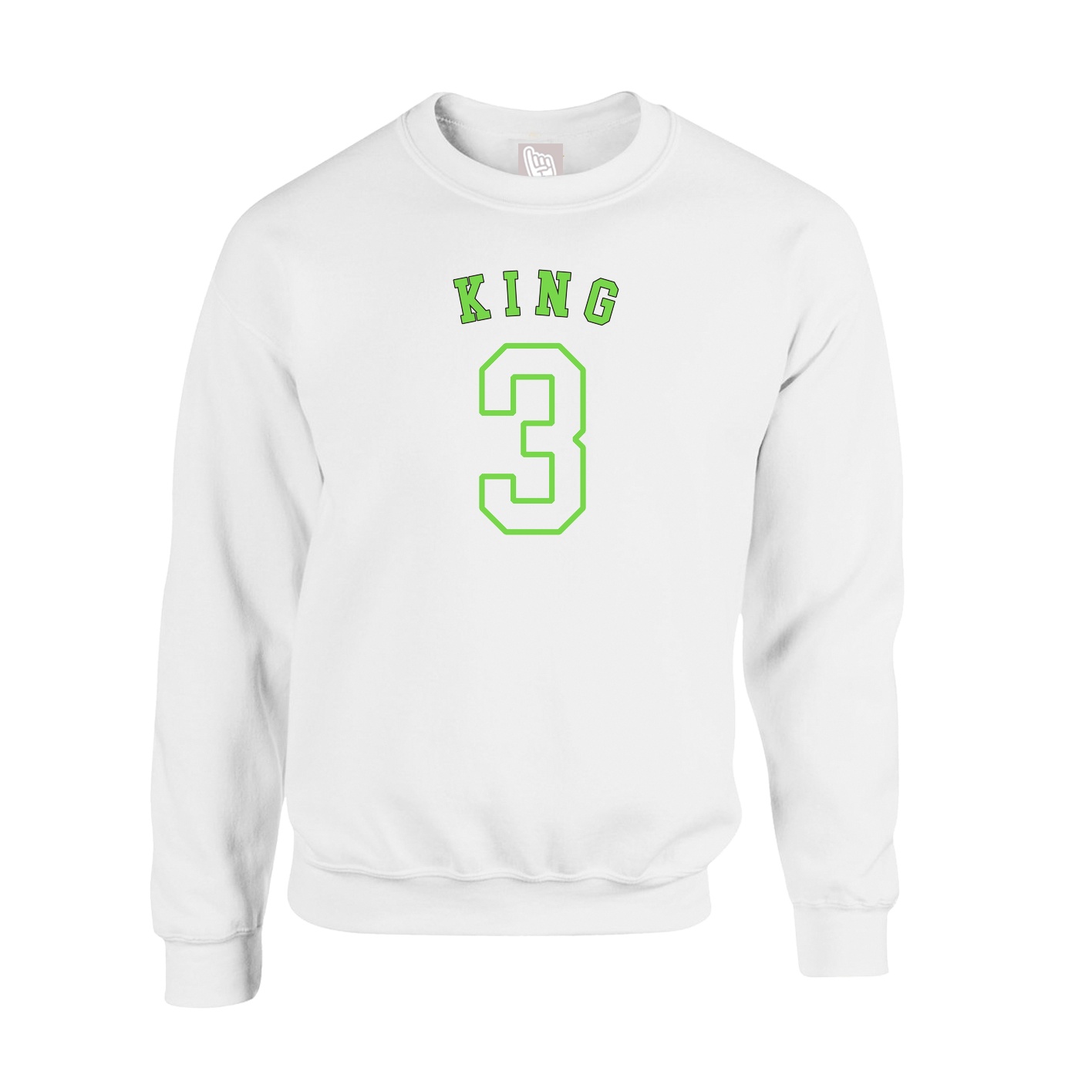 Fleece Crew — Shirsey Arch in White