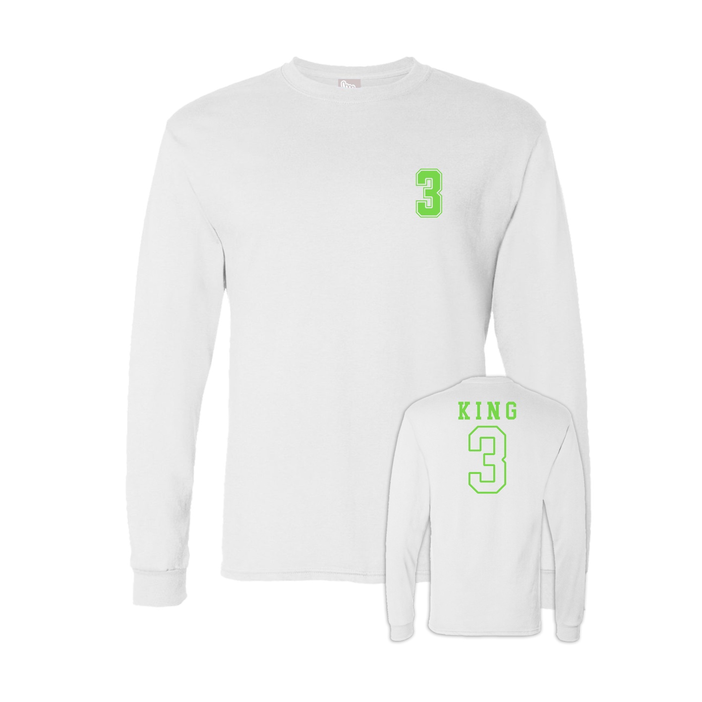 Long Sleeve Tee — Chest Back in White