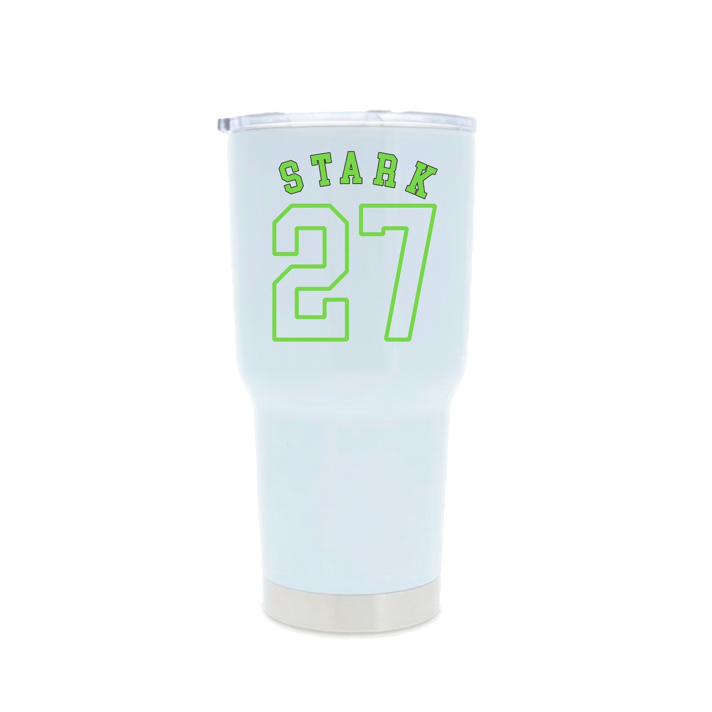 30oz Stainless Steel Tumbler — Shirsey Arch in White
