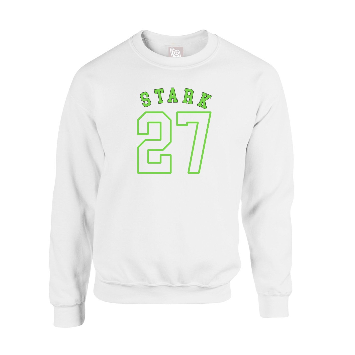 Fleece Crew — Shirsey Arch in White