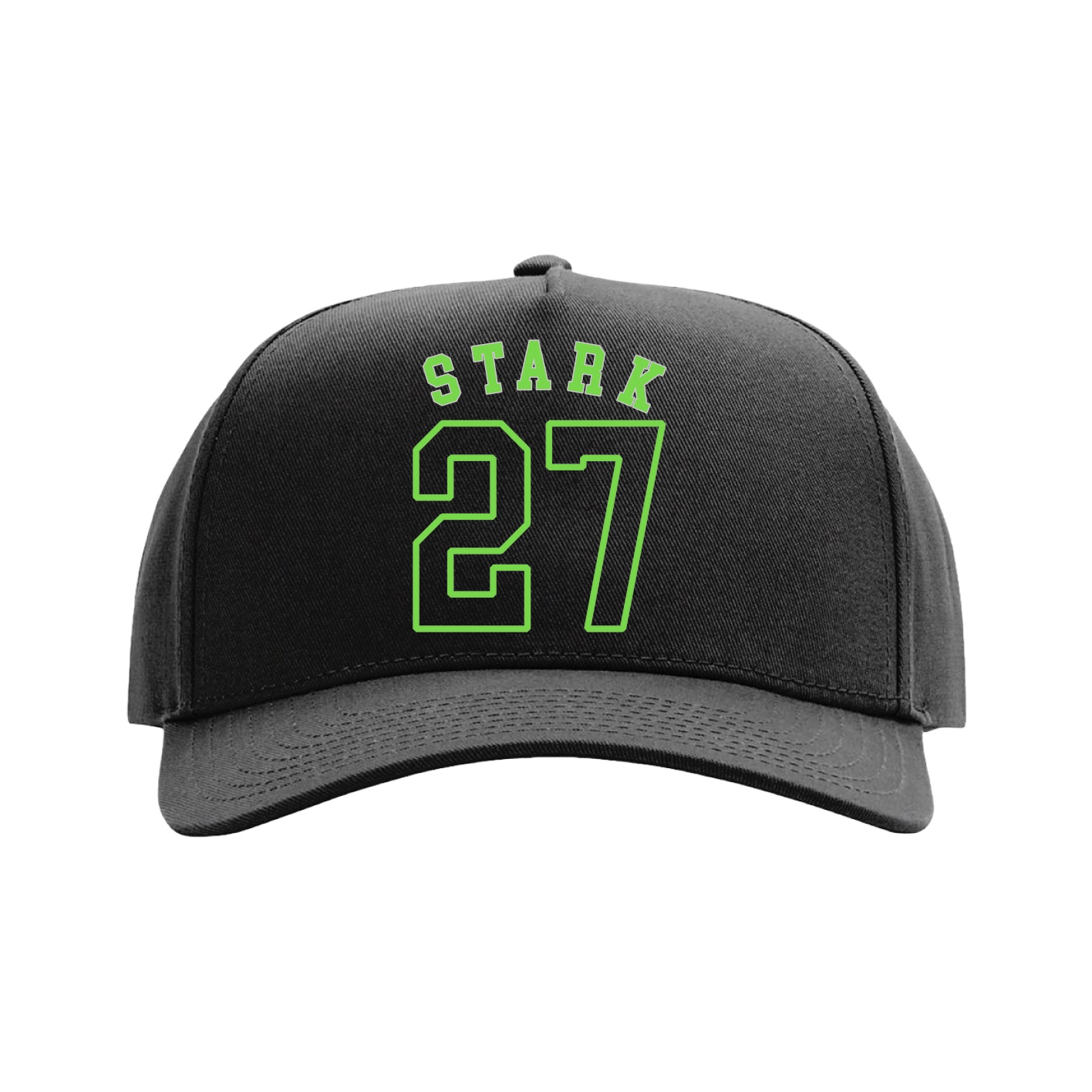 Full Fabric Five-Panel Champ Cap — Shirsey Arch in Black
