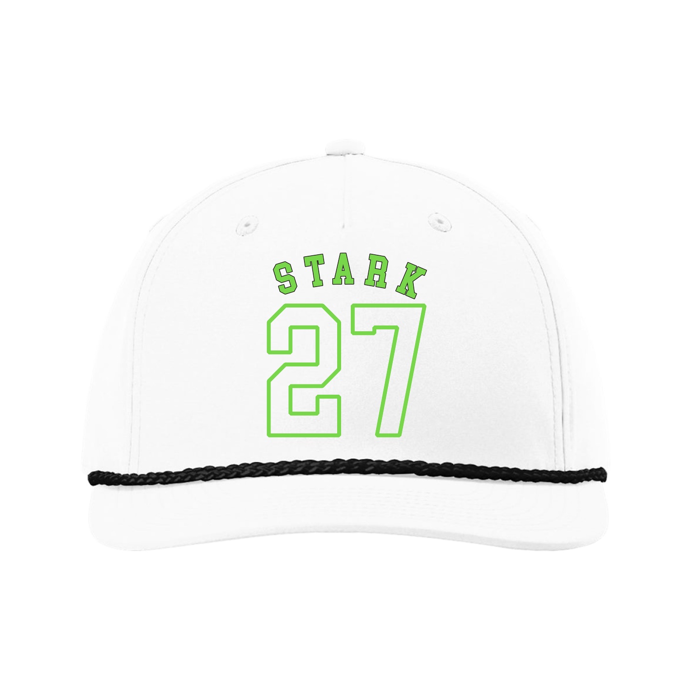 Five-Panel Classic Rope Cap — Shirsey Arch in White