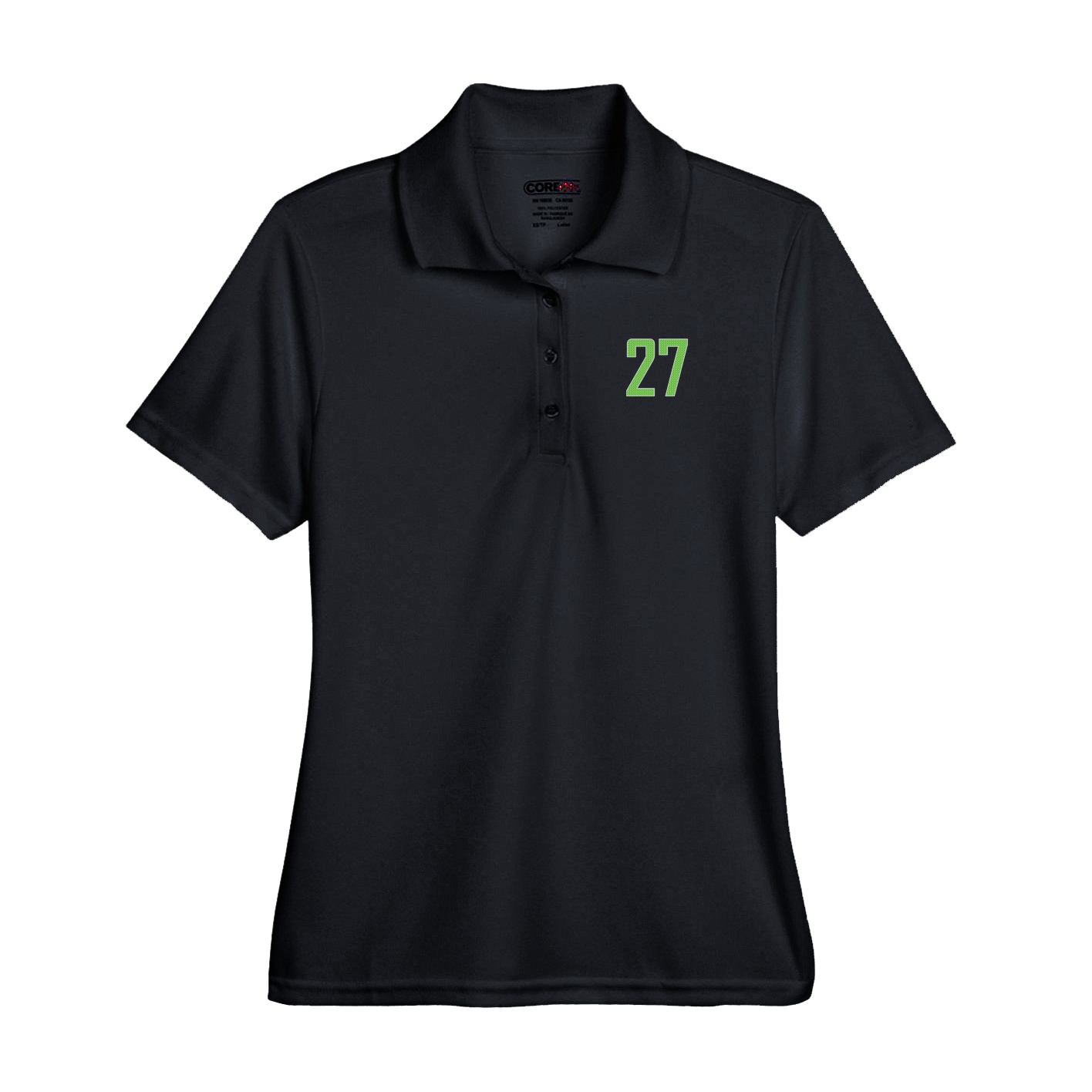 Performance Polo — Front Shirsy in Black