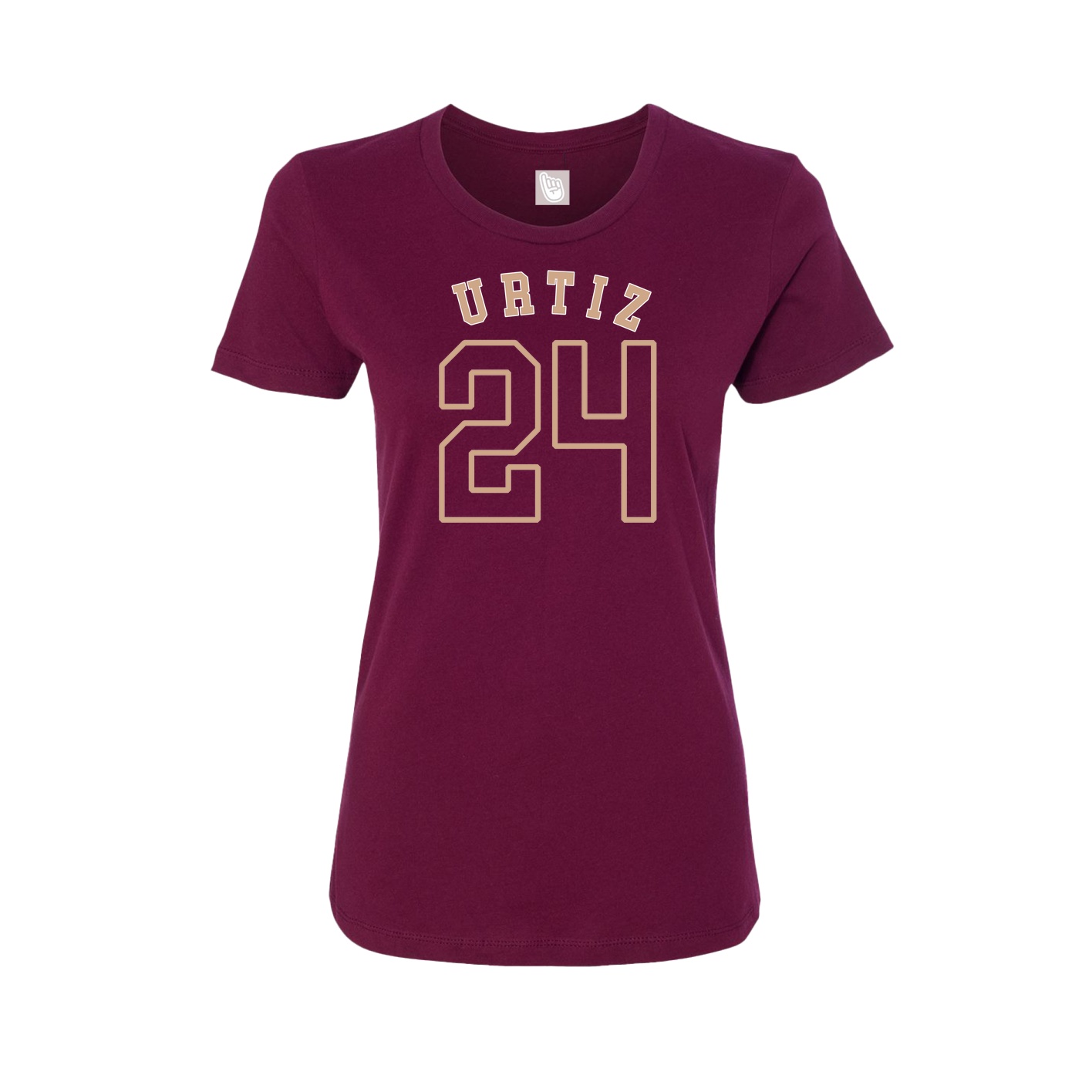 Fitted Women's Tee — Shirsey Arch in Maroon