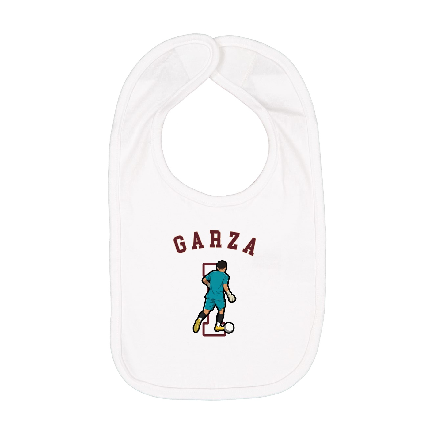 Infant Bib — Shirsey Arch in White