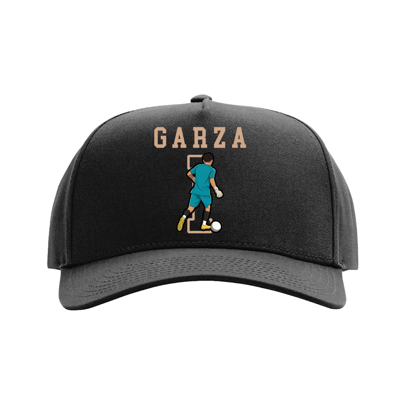 Full Fabric Five-Panel Champ Cap — Shirsey in Black