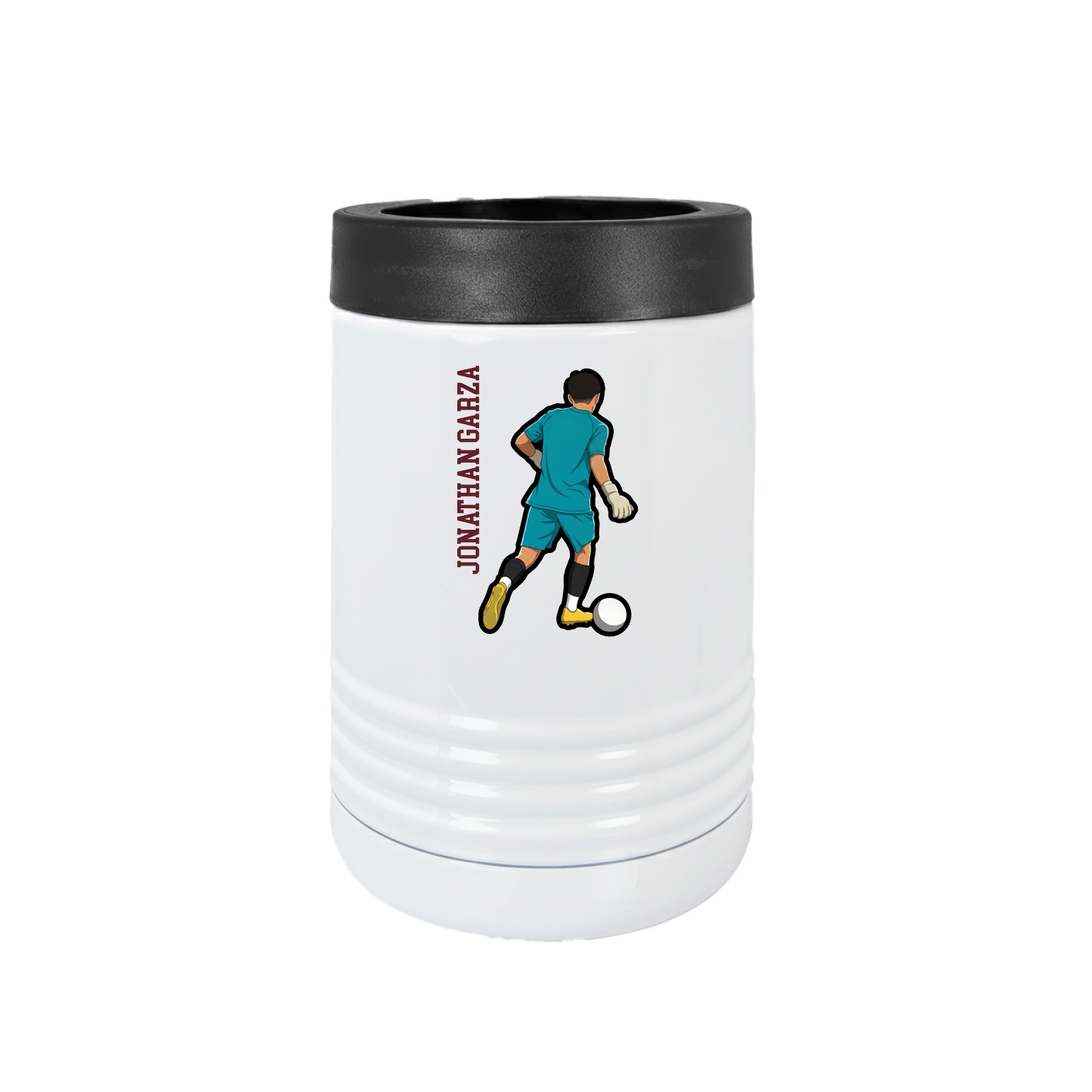 Beverage Holder — Name Vertical in White