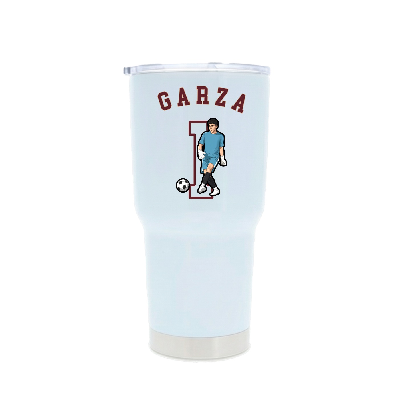 30oz Stainless Steel Tumbler — Shirsey Arch in White