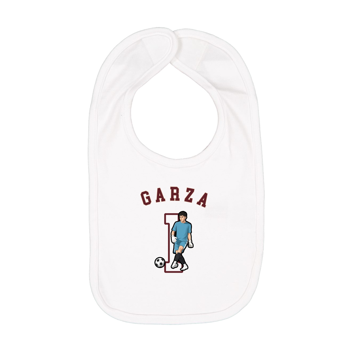 Infant Bib — Shirsey Arch in White