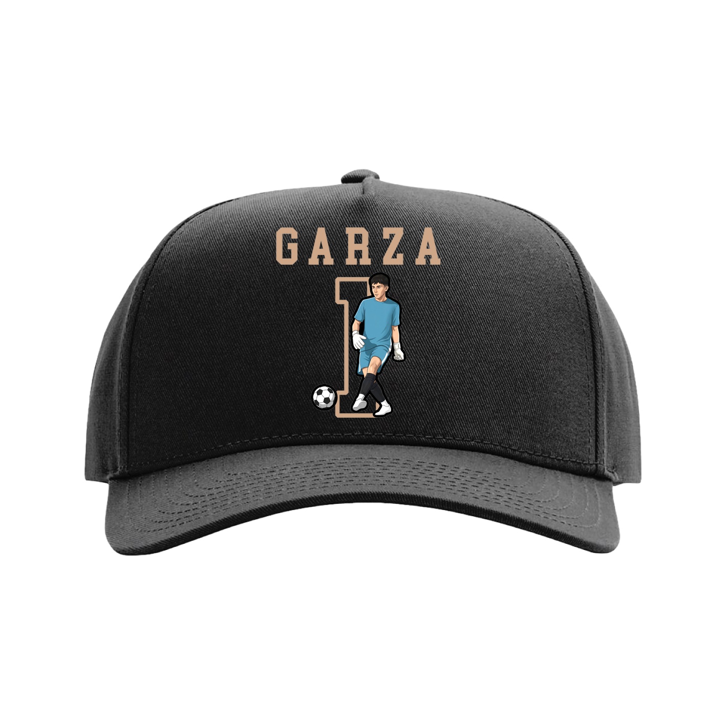 Full Fabric Five-Panel Champ Cap — Shirsey in Black