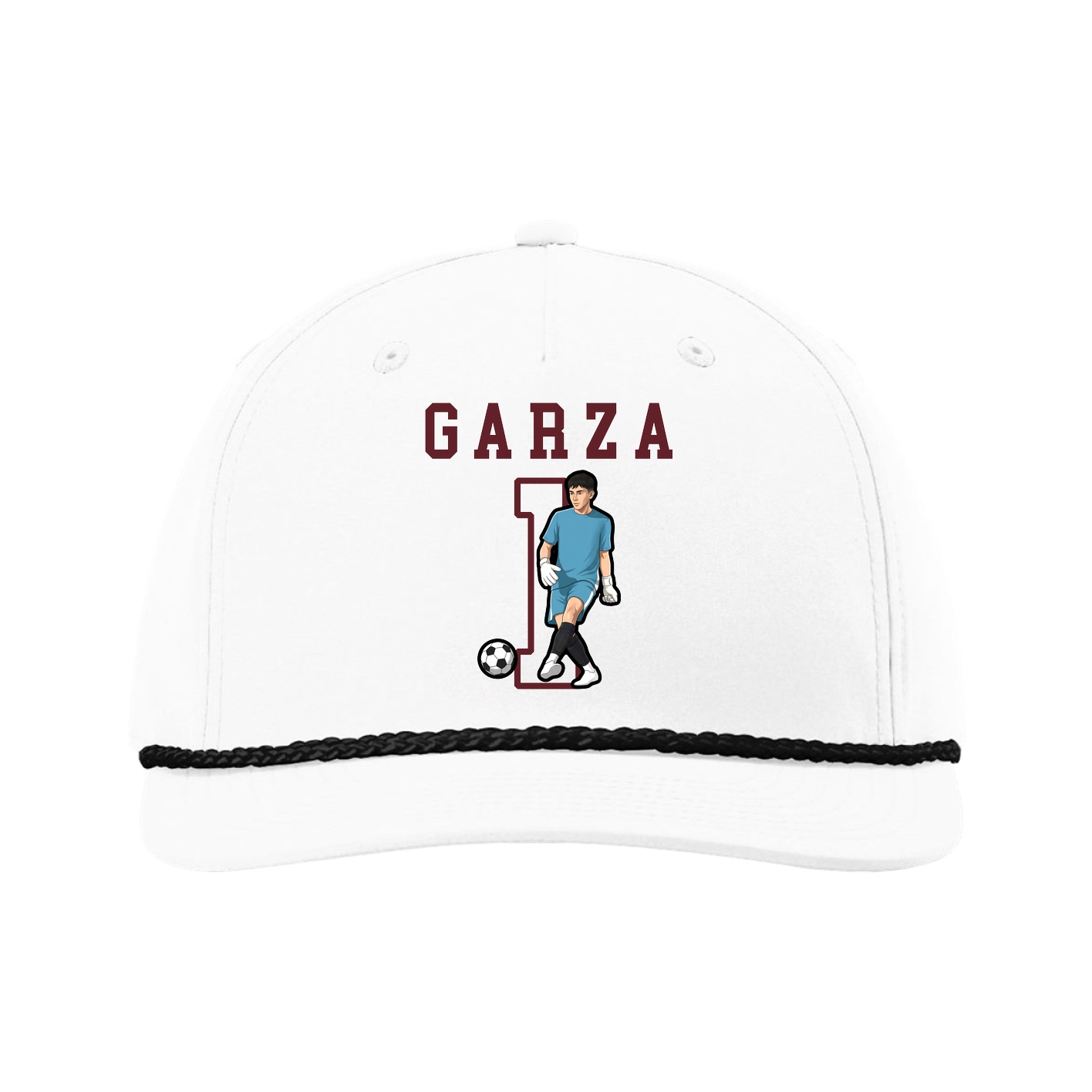 Five-Panel Classic Rope Cap — Shirsey in White