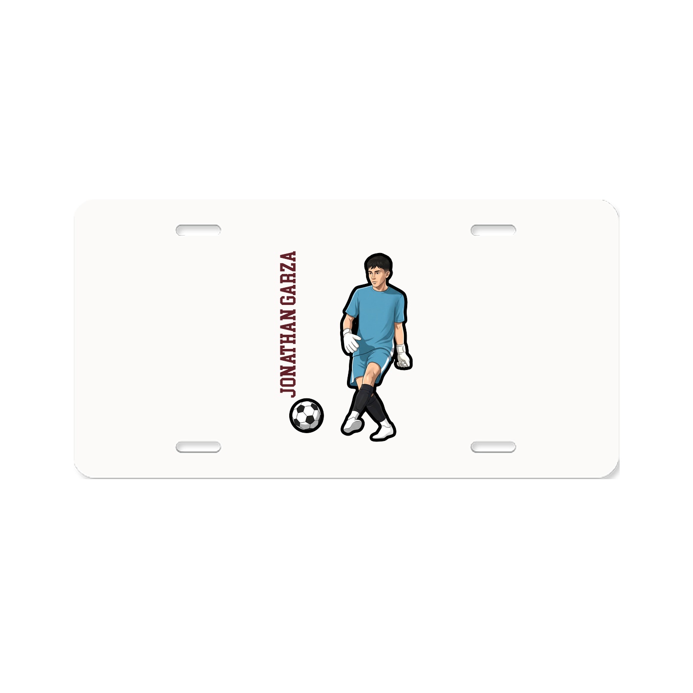 License Plate — Name Vertical in Classic
