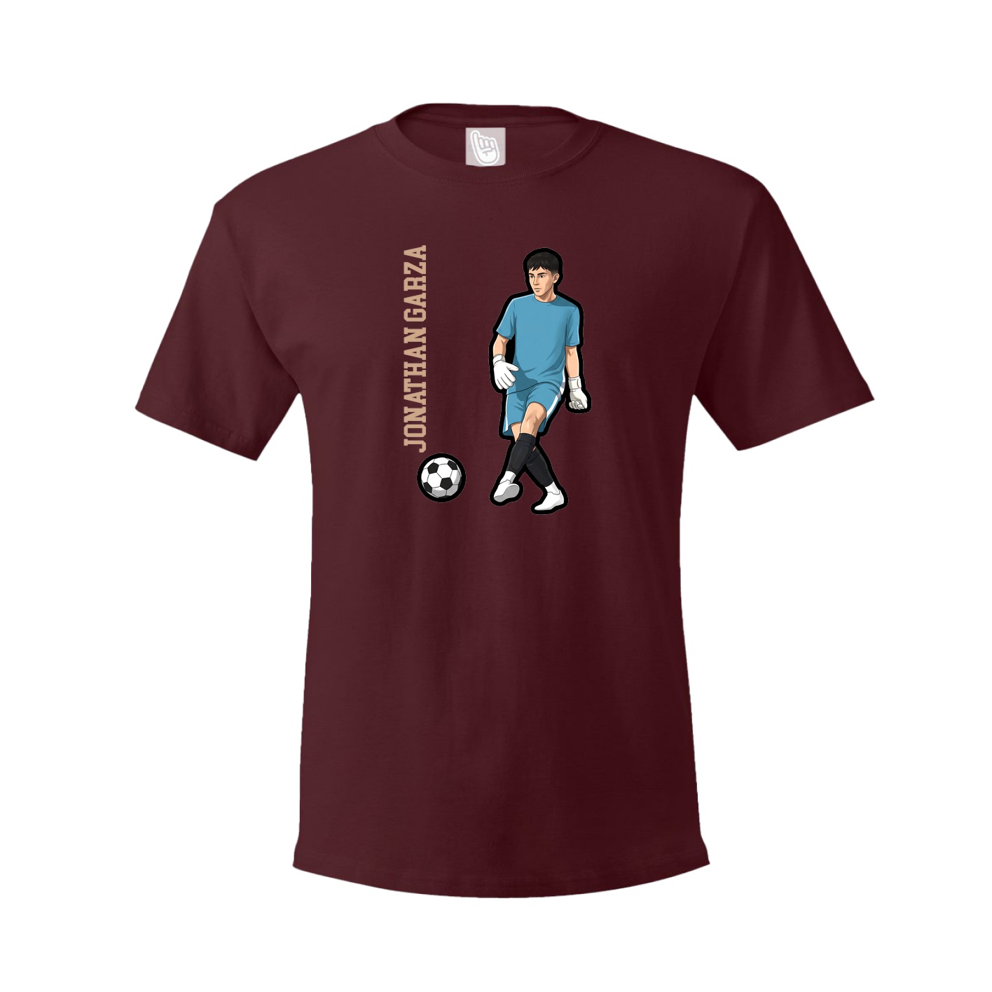 Tee — Name Vertical in Maroon