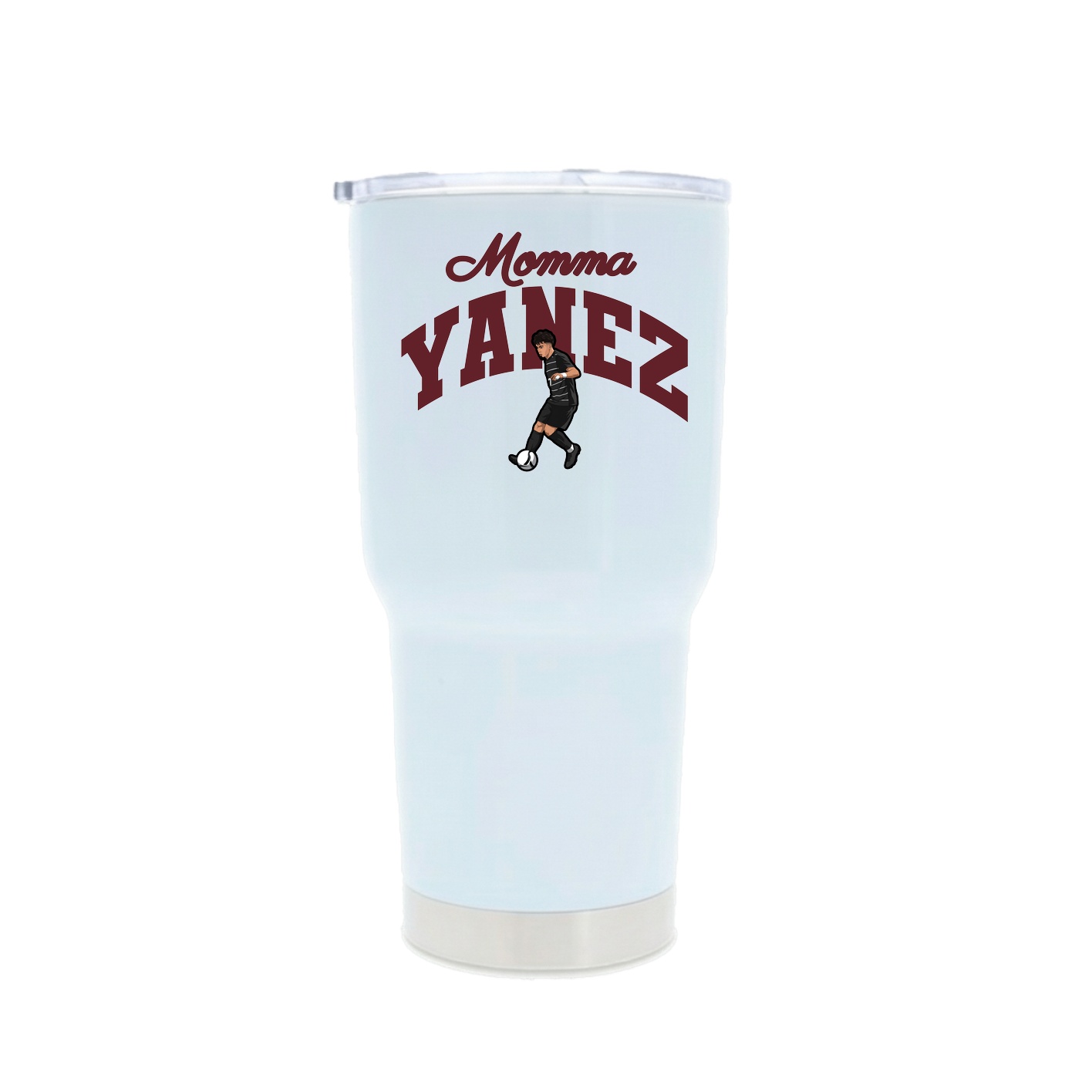 30oz Stainless Steel Tumbler — Mothers Day Arch in White