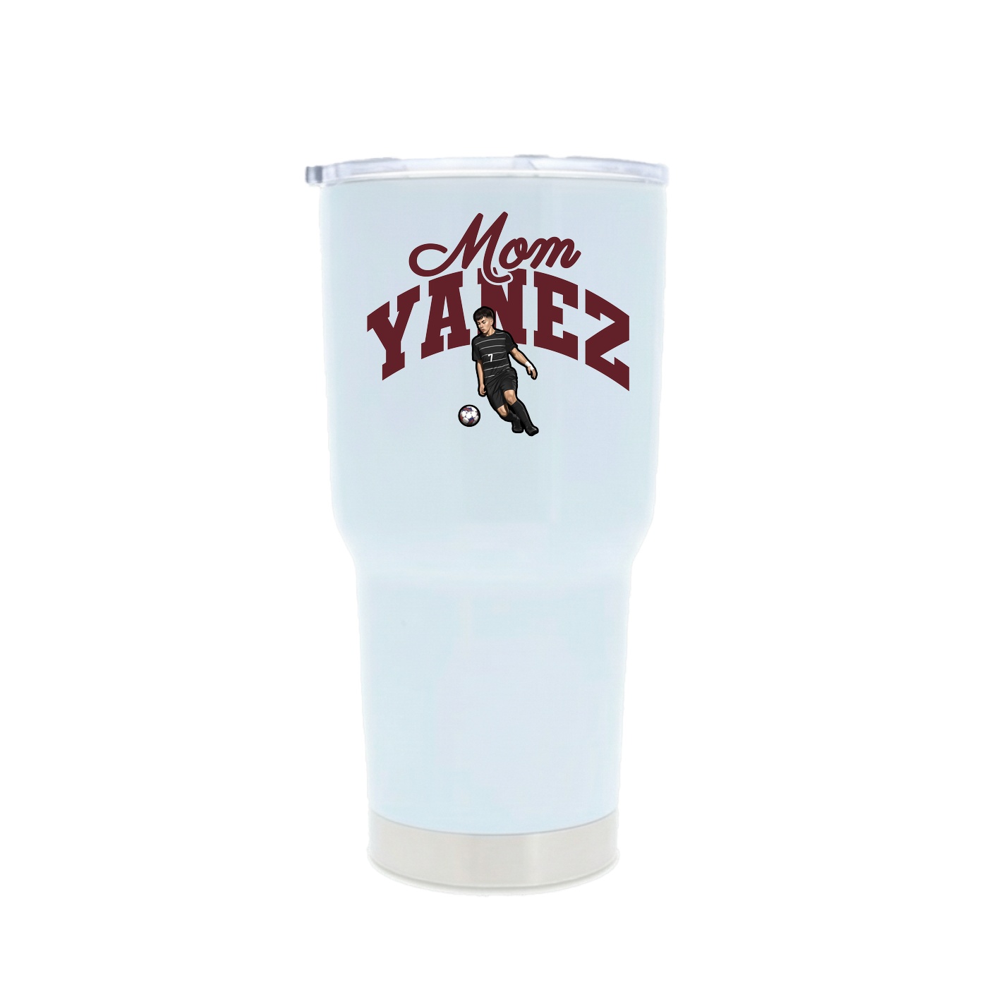 30oz Stainless Steel Tumbler — Mothers Day Arch in White