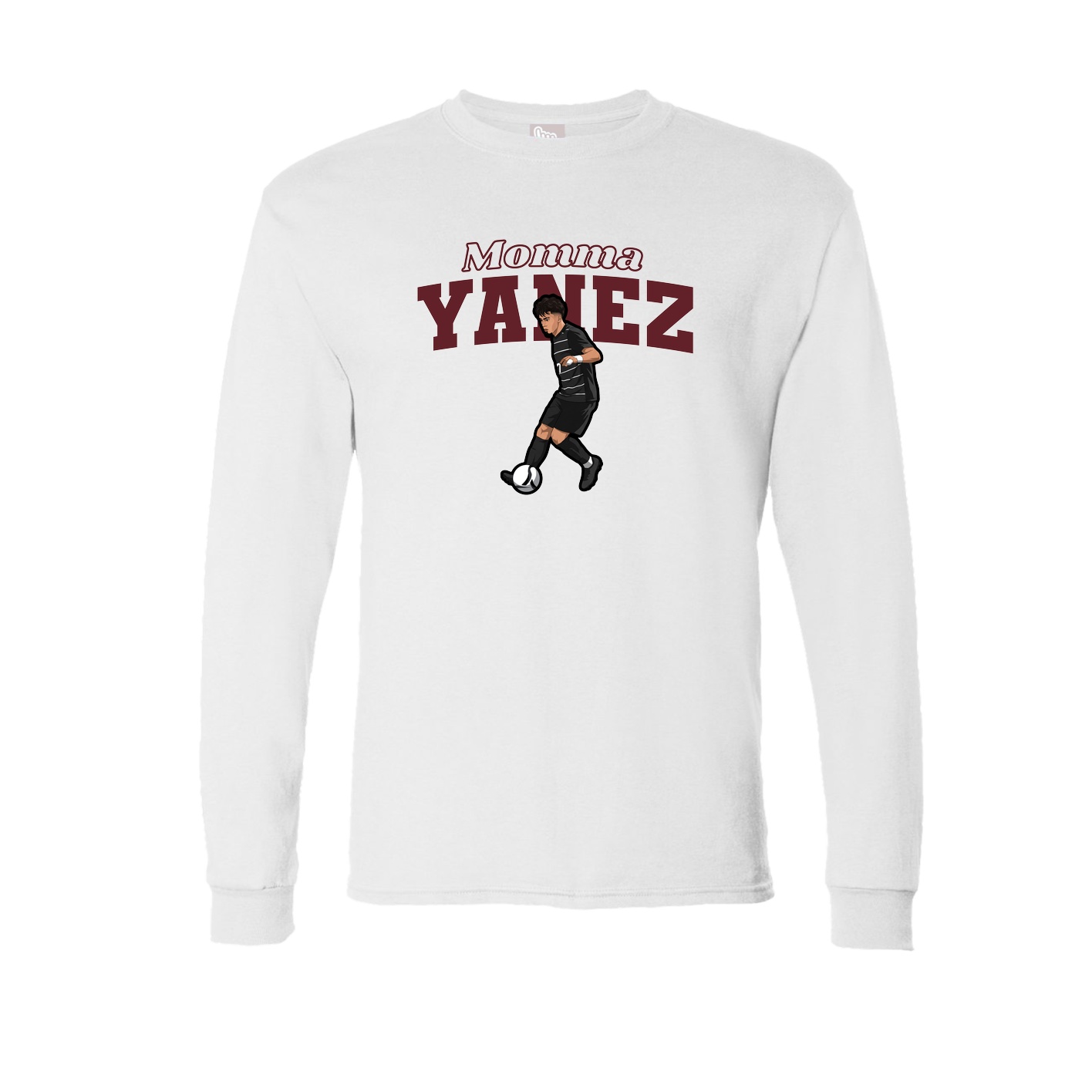 Long Sleeve Tee — Mothers Day Block in White