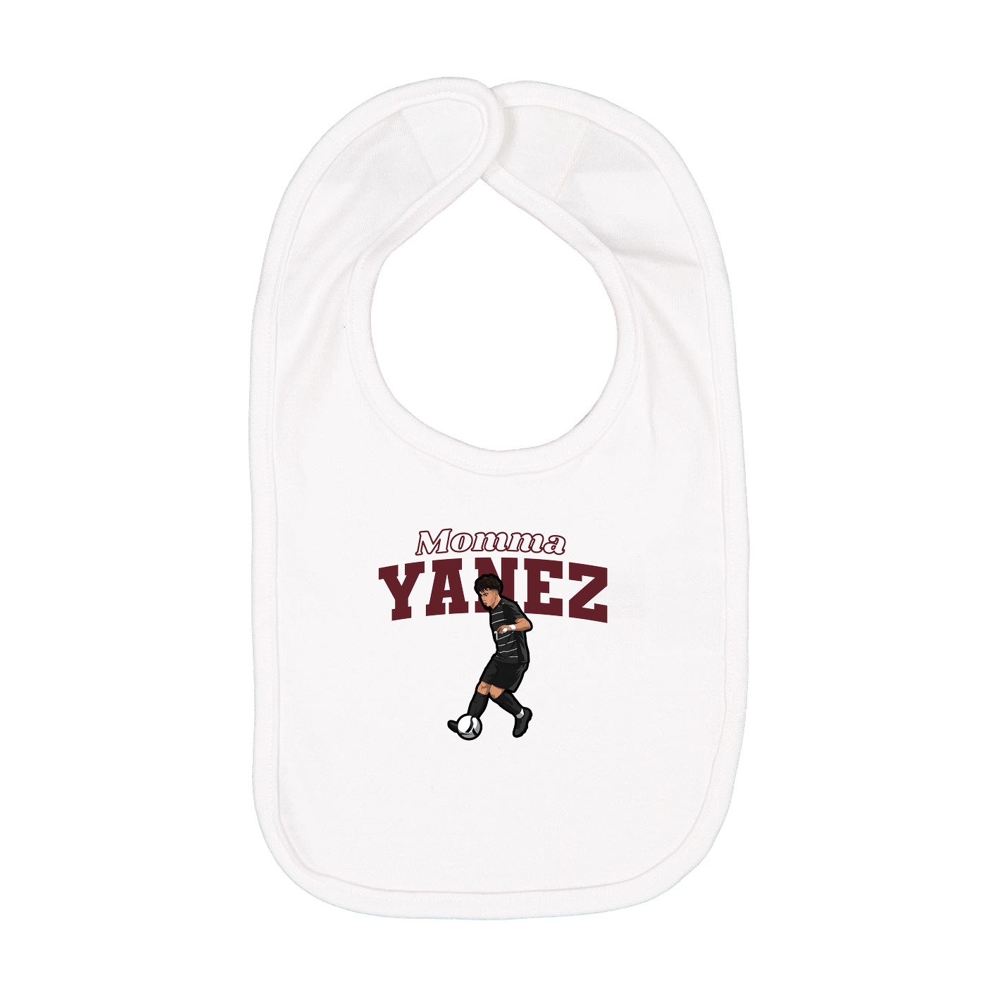 Infant Bib — Mothers Day Block in White