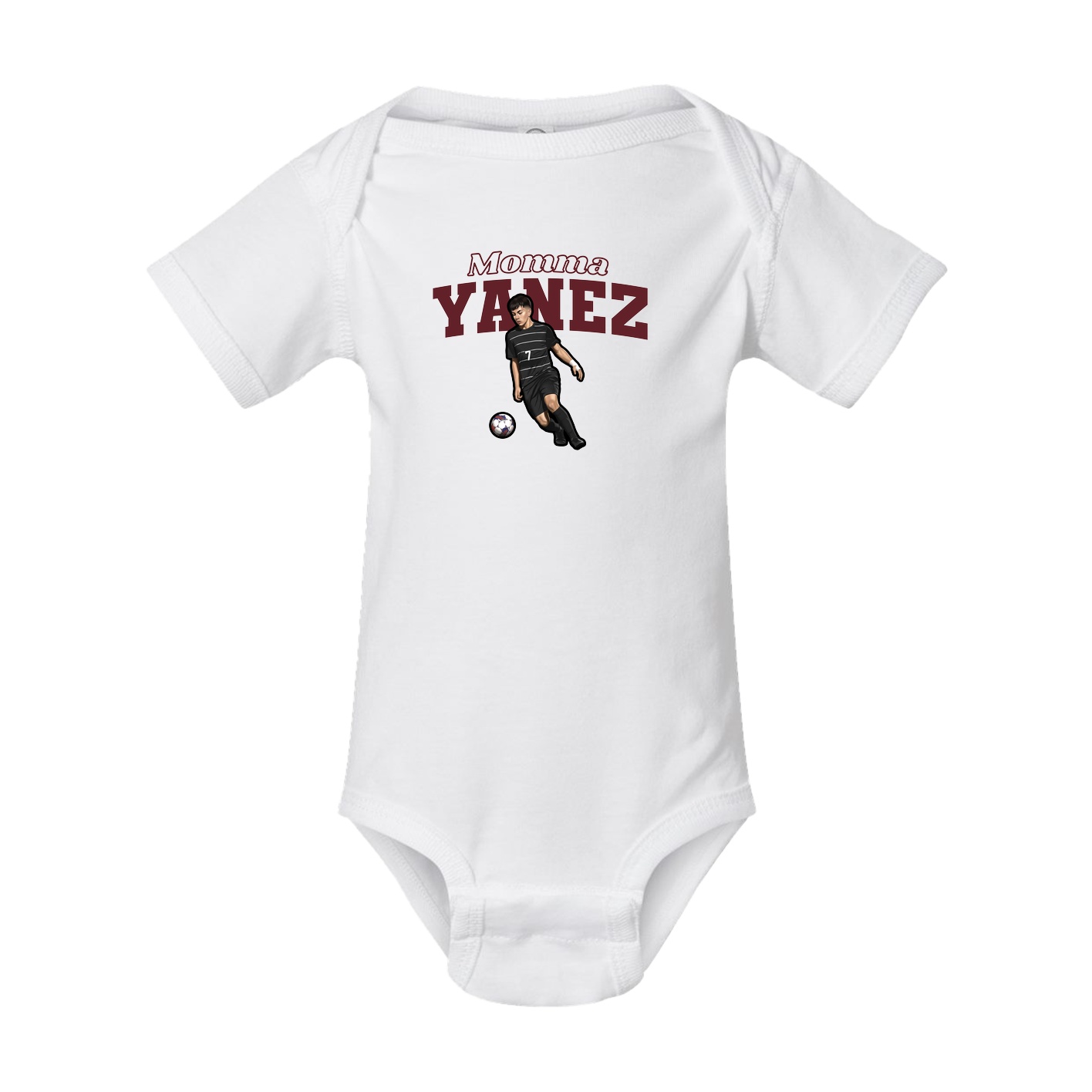 Baby Onesie — Mothers Day Block in White