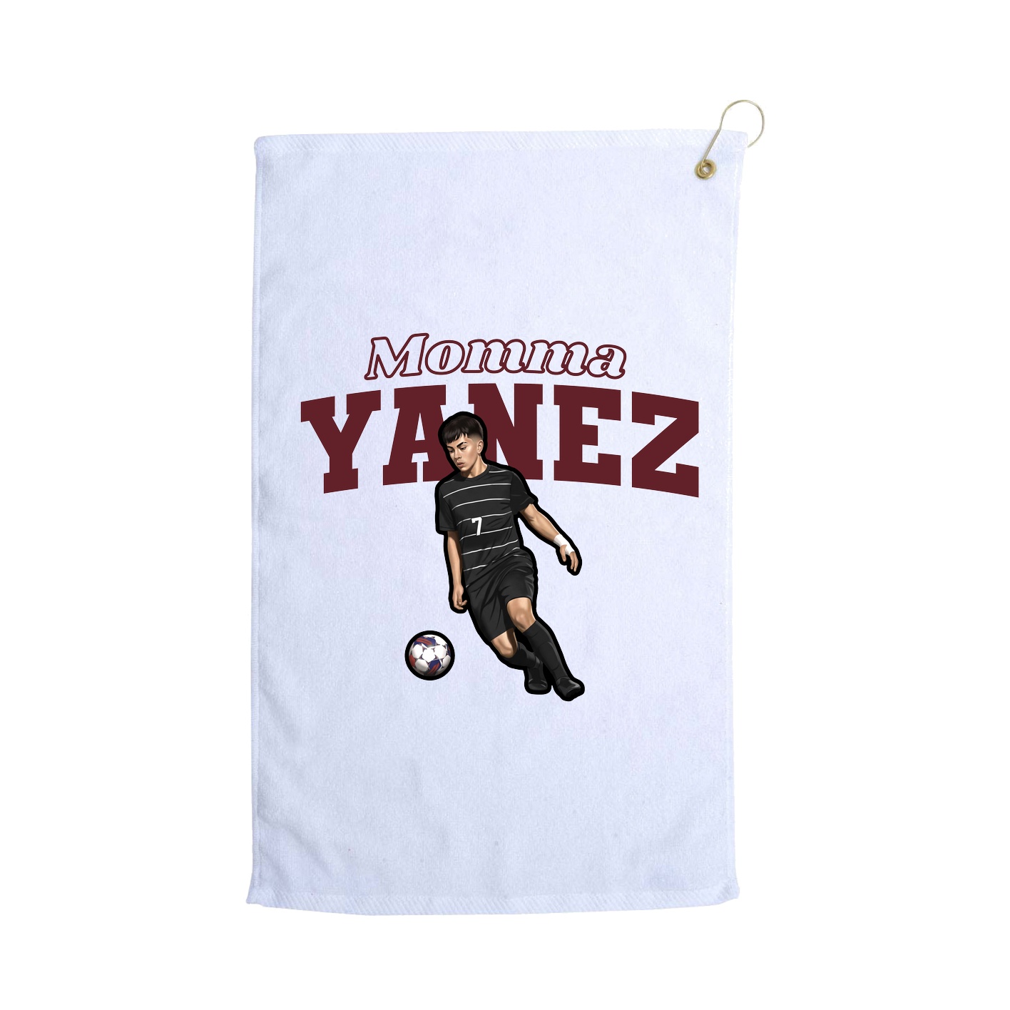 Golf Towel — Mothers Day Block in White