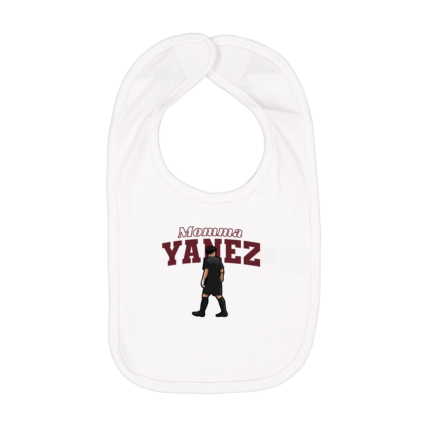 Infant Bib — Mothers Day Block in White