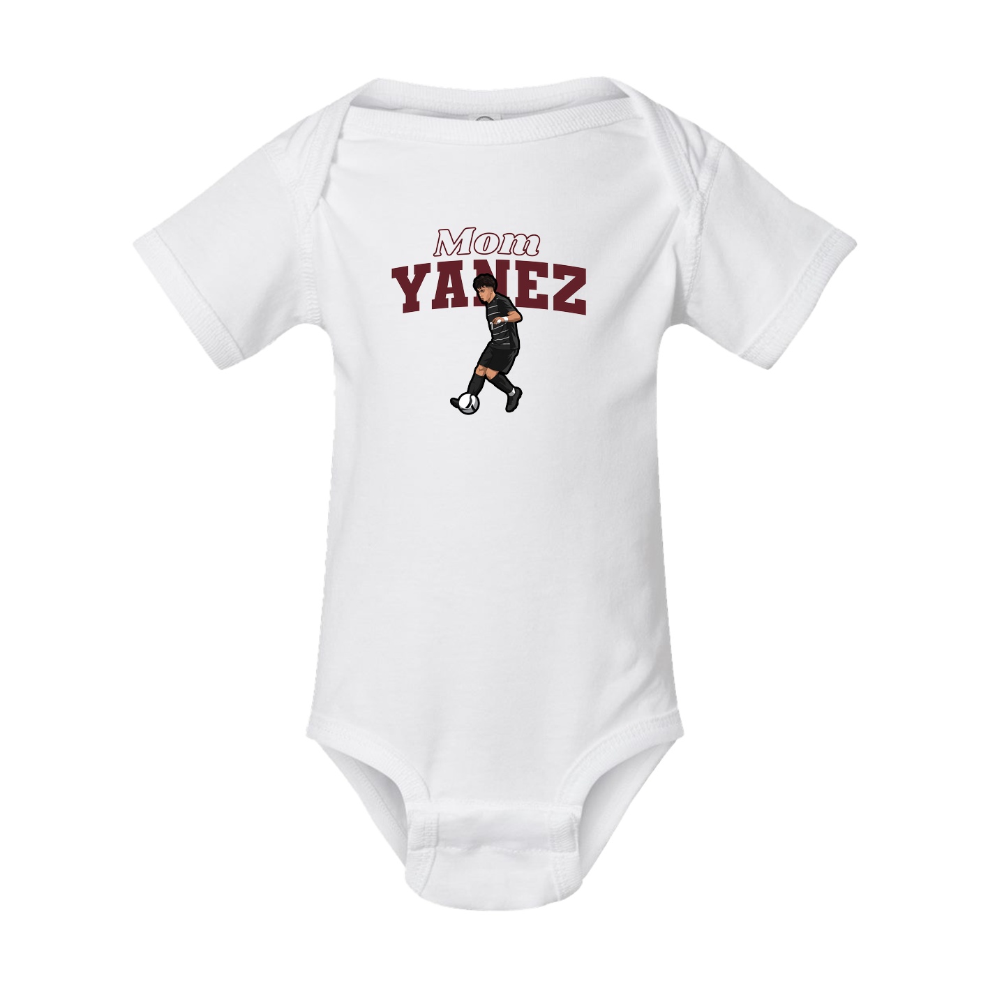 Baby Onesie — Mothers Day Block in White