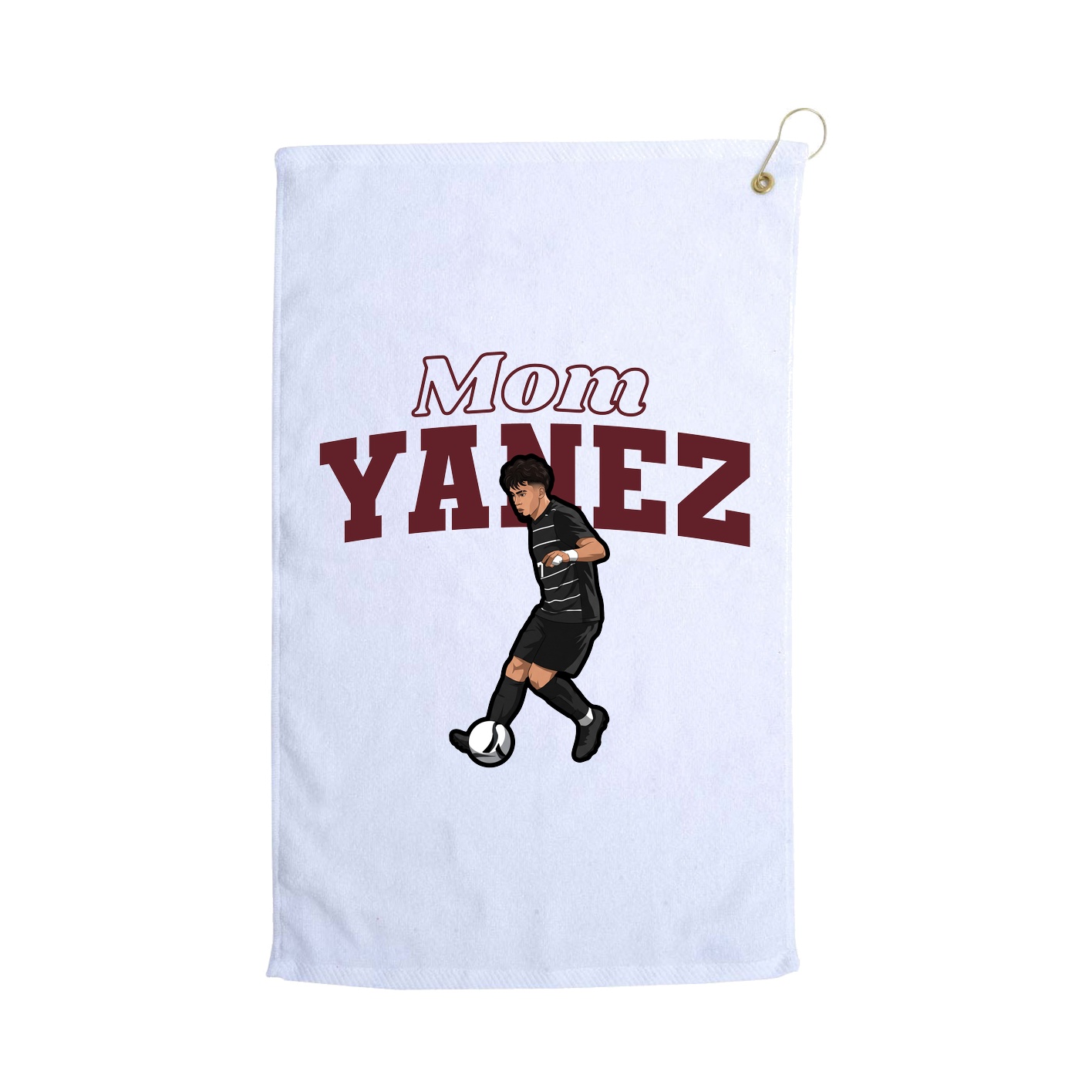 Golf Towel — Mothers Day Block in White