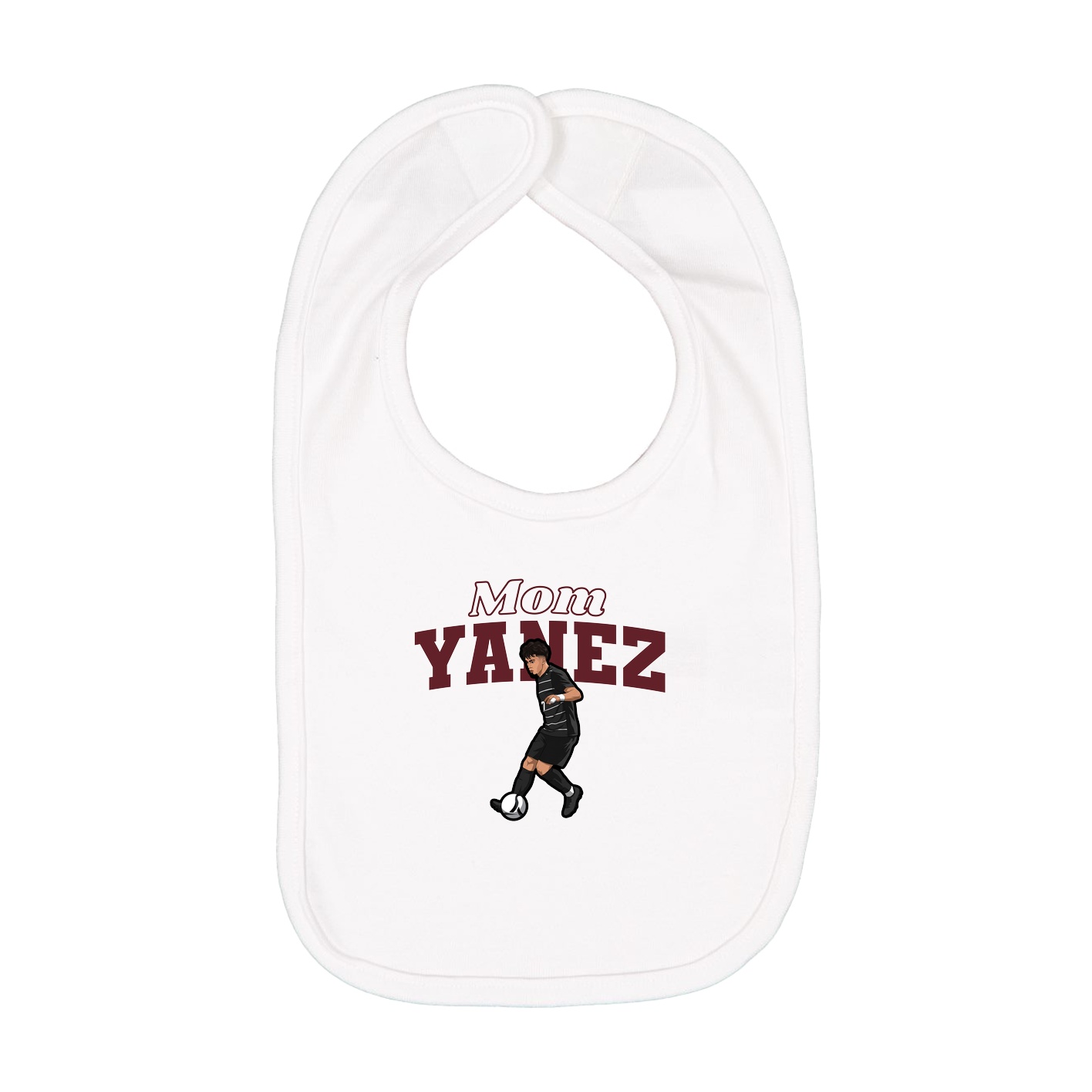 Infant Bib — Mothers Day Block in White