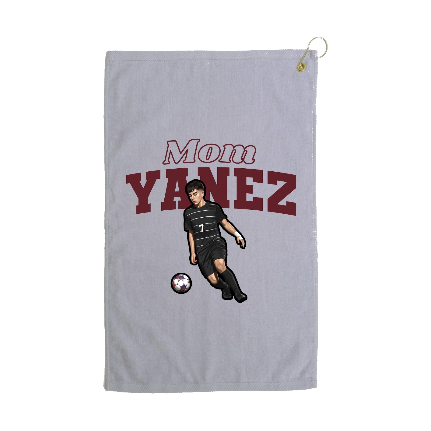 Golf Towel — Mothers Day Block in Grey