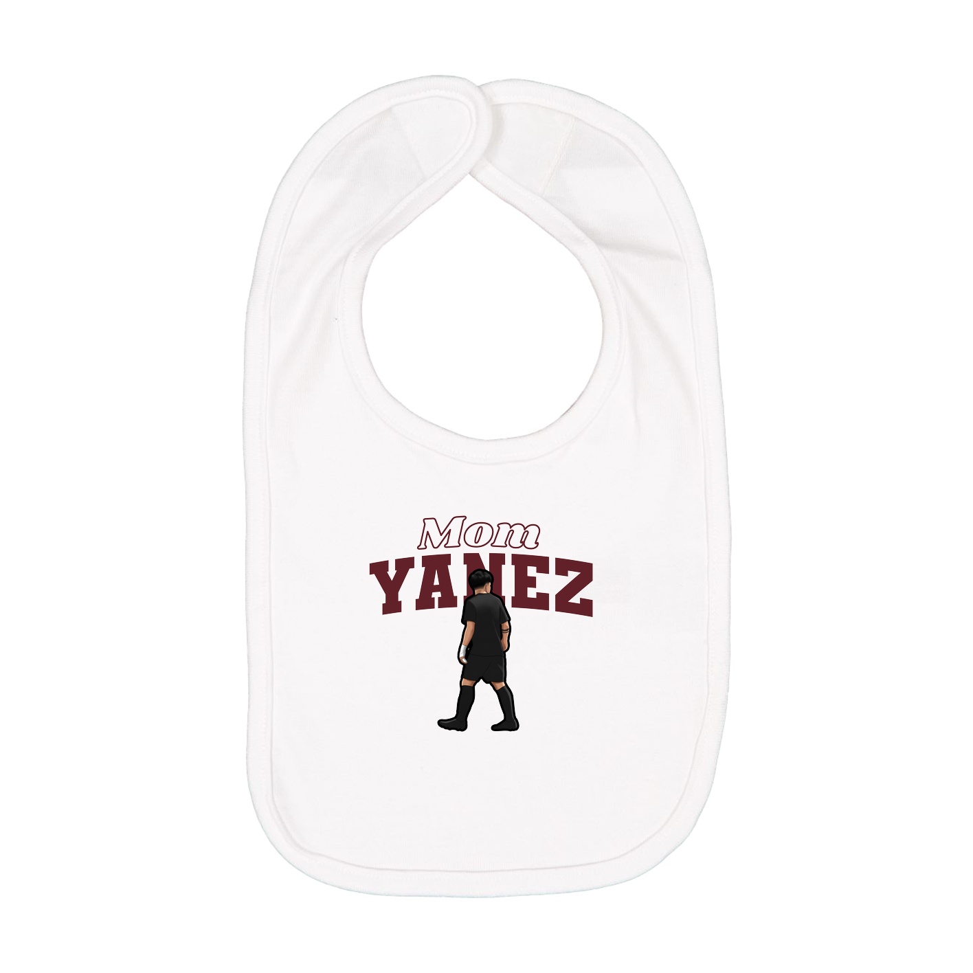 Infant Bib — Mothers Day Block in White