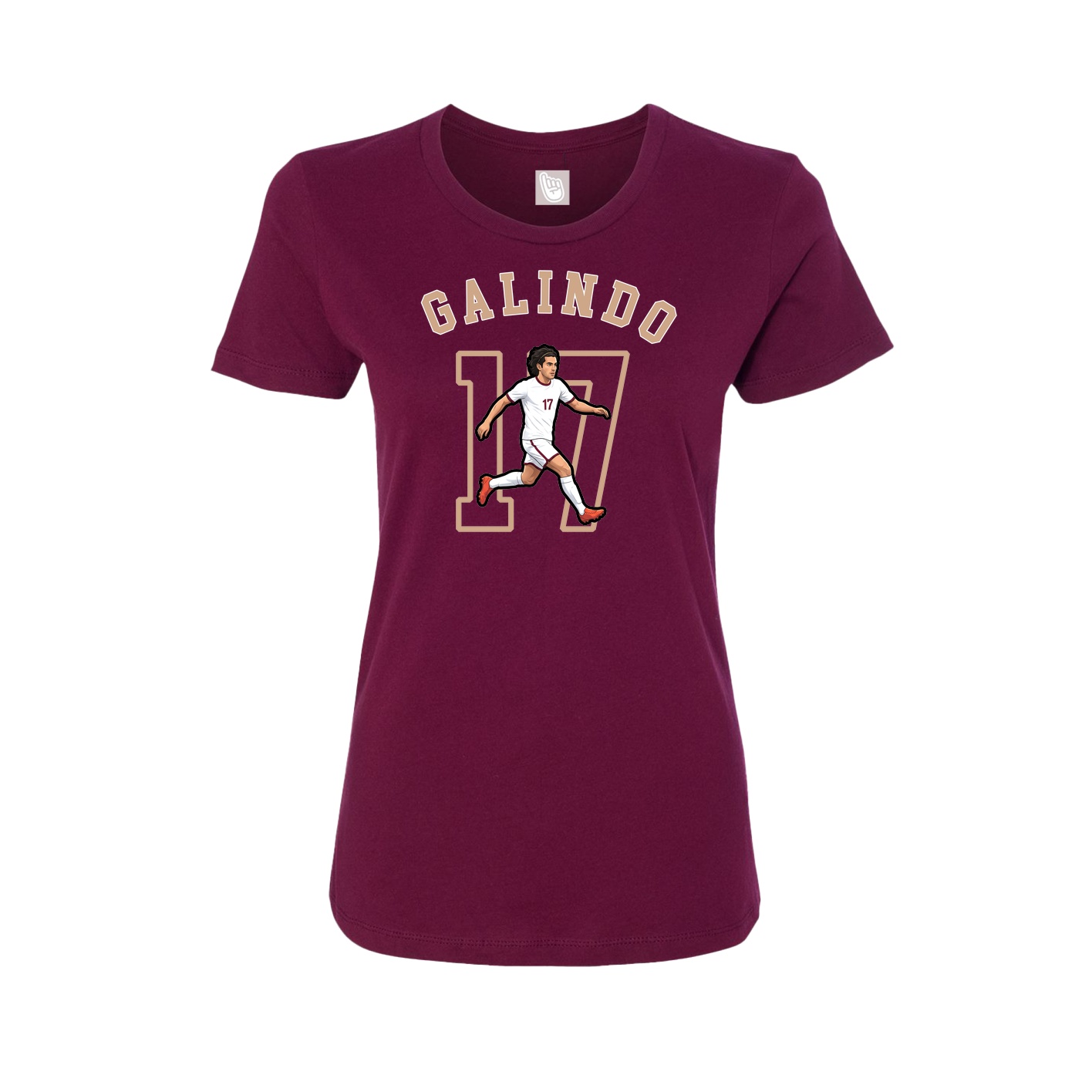 Fitted Women's Tee — Shirsey Arch in Maroon