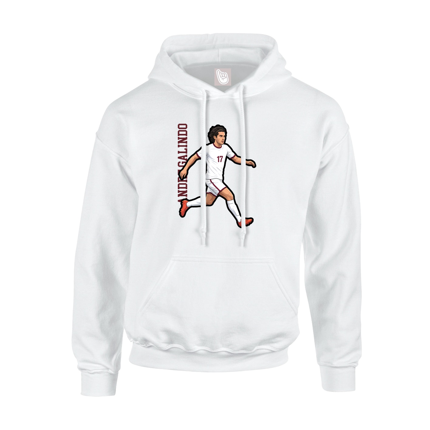 Youth Hoodie — Name Vertical in White