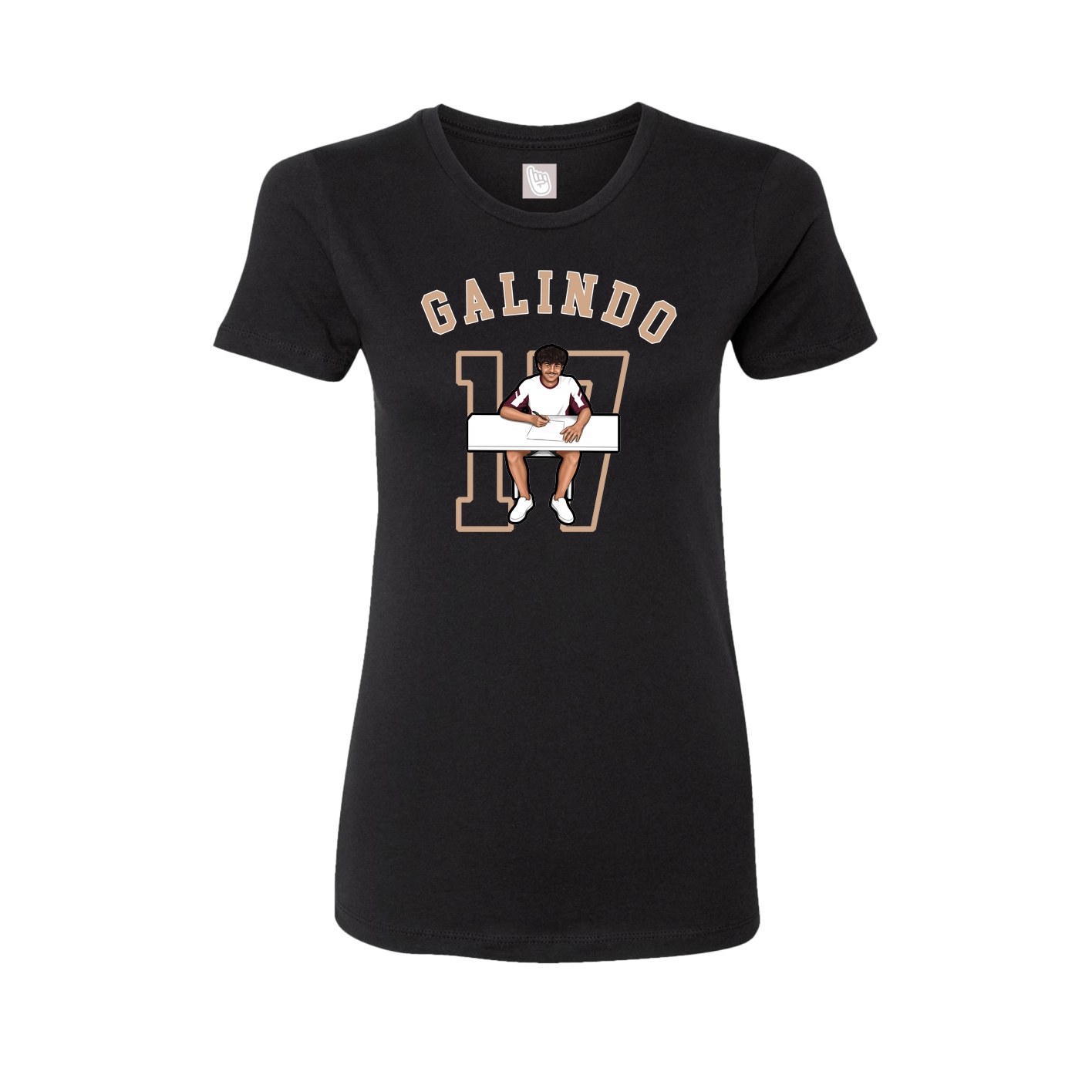 Fitted Women's Tee — Shirsey Arch in Black