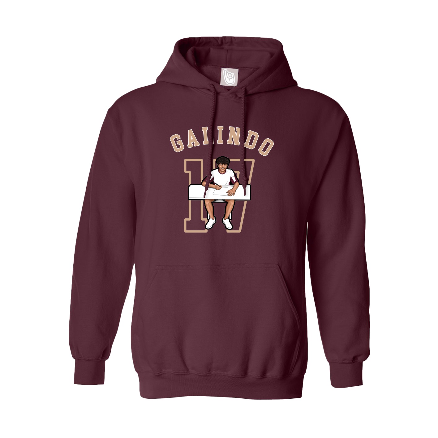 Youth Hoodie — Shirsey Arch in Maroon