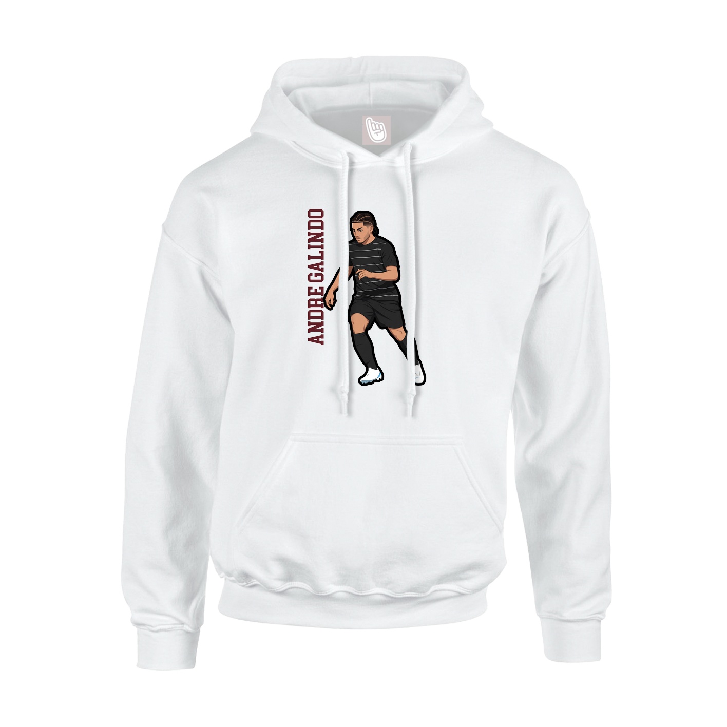 Hoodie — Name Vertical in White