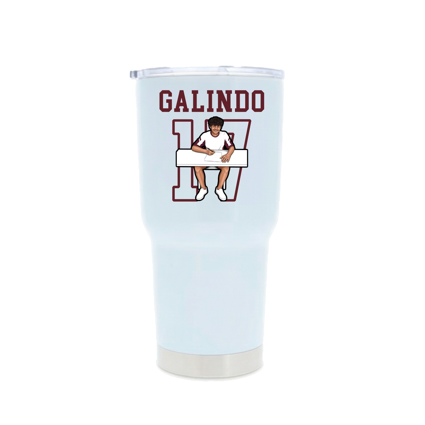 30oz Stainless Steel Tumbler — Shirsey in White