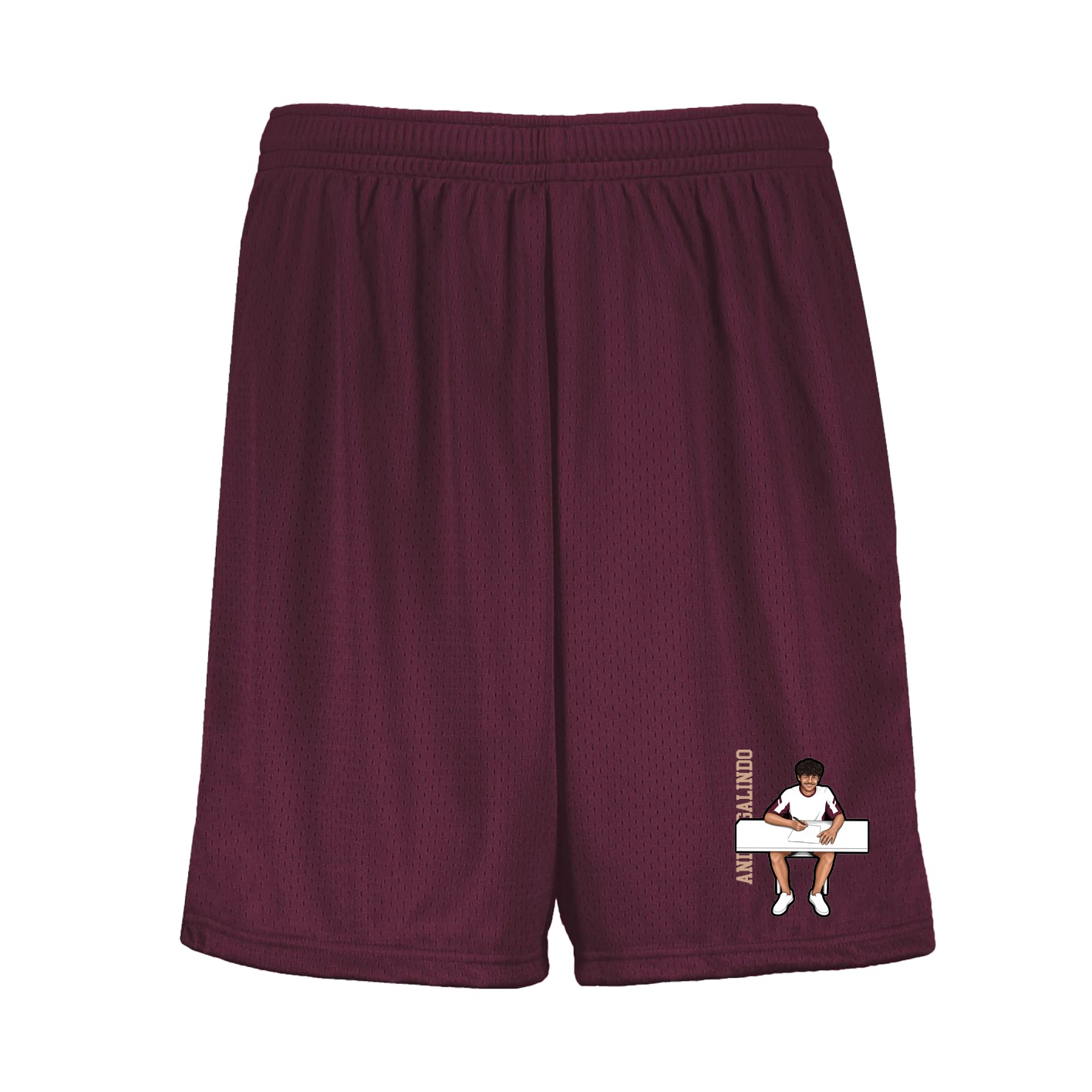 Shorts — Name Vertical in Maroon