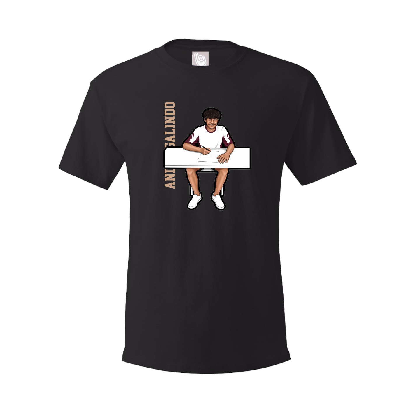 Tee — Name Vertical in Black